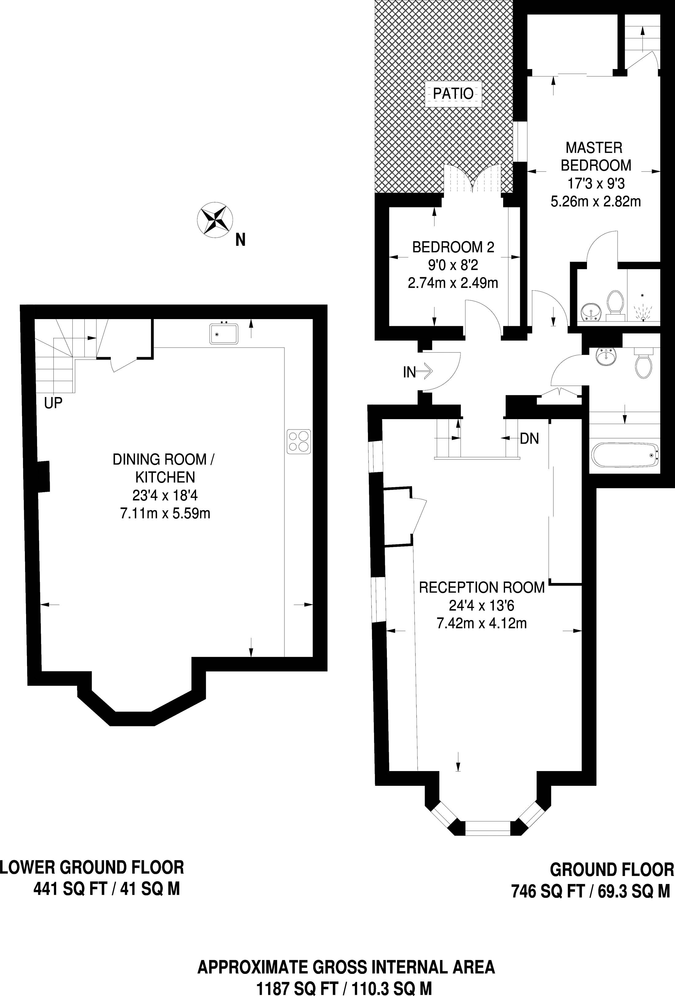 2 Bedrooms Flat to rent in Leathwaite Road, Between The Commons SW11