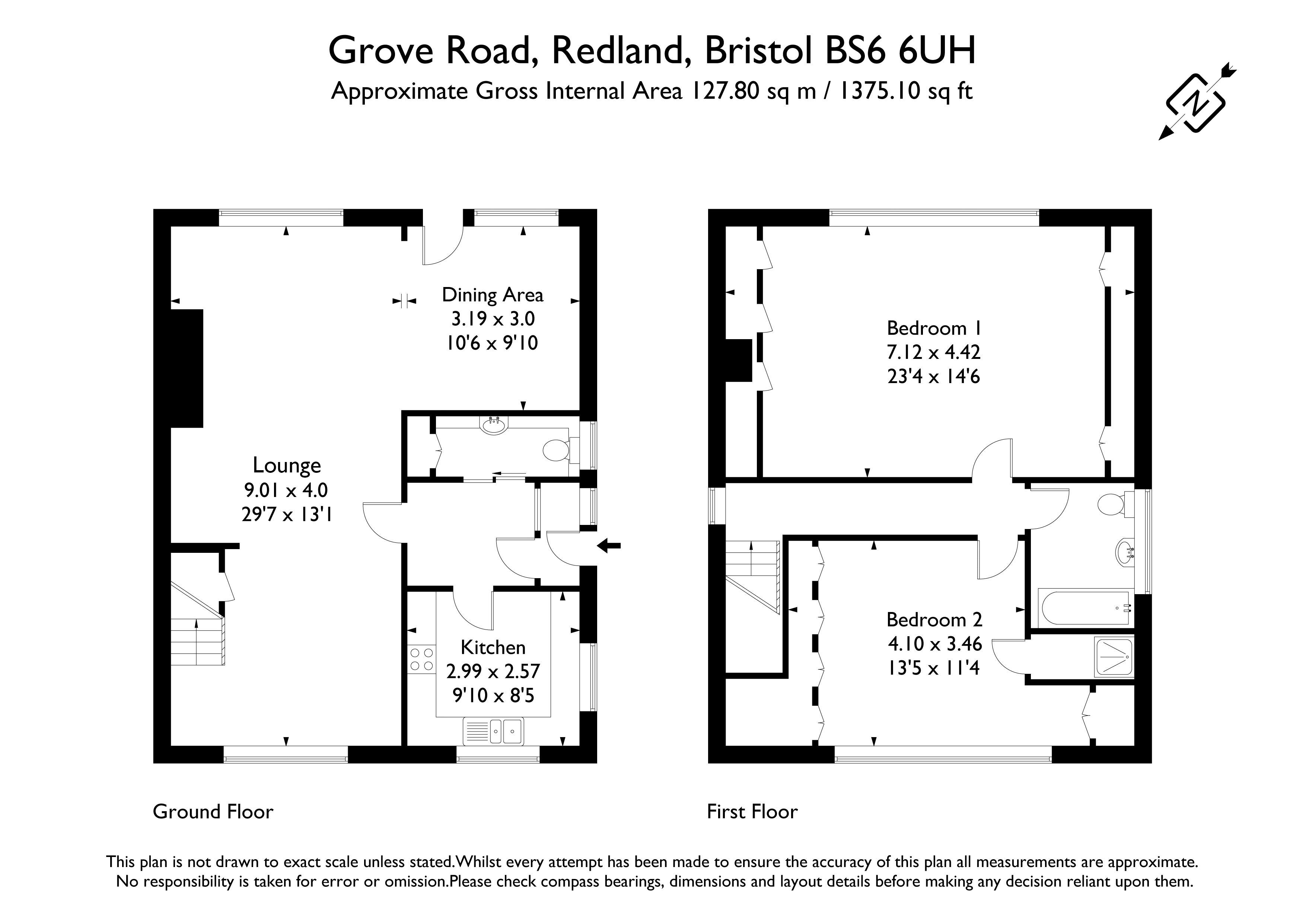 25, Grove Road, Bristol floorplan