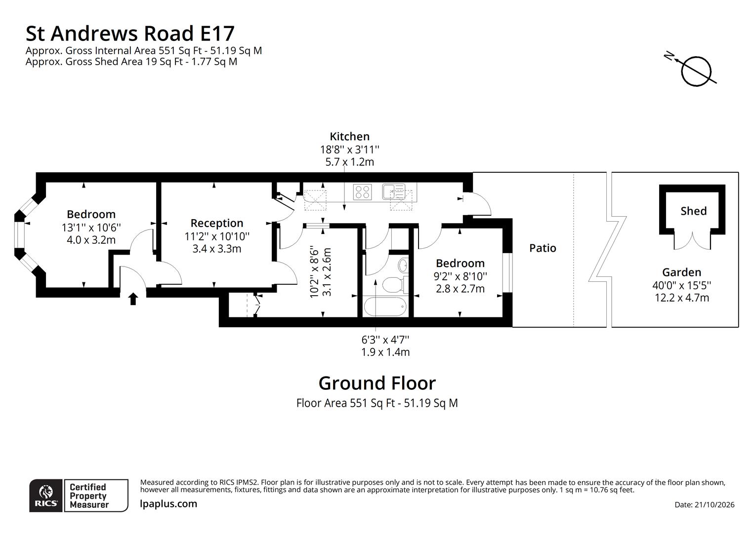 St. Andrew's Road, London floorplan