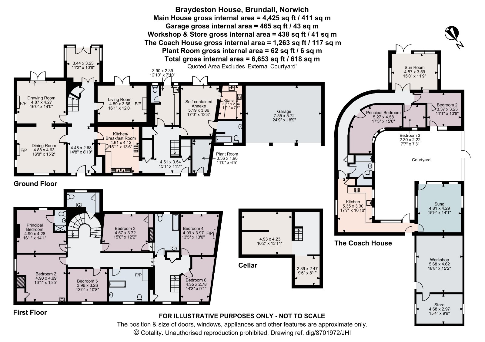 Braydeston House, 9, The Street, Norwich floorplan