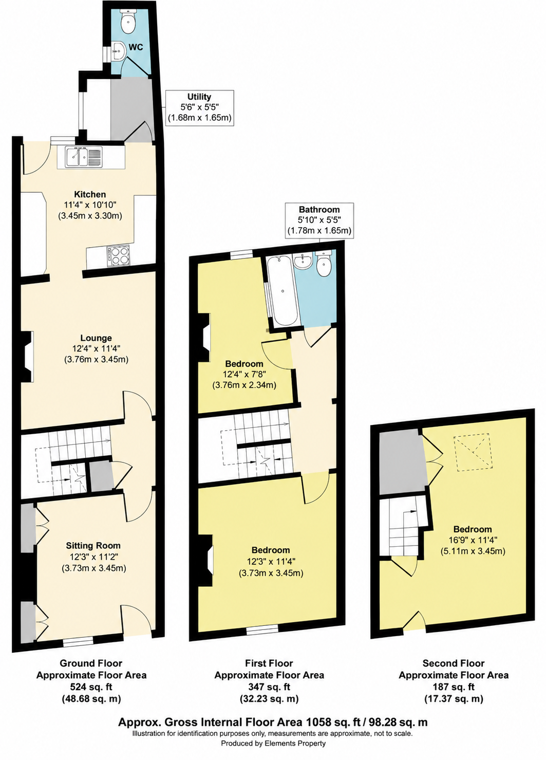 1 Chambers Street, Grantham floorplan