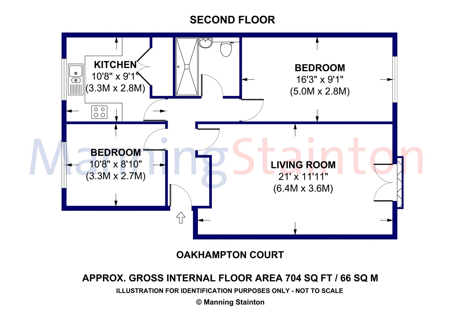 2 Bedrooms Flat for sale in Oakhampton Court, Park Avenue, Roundhay, Leeds LS8