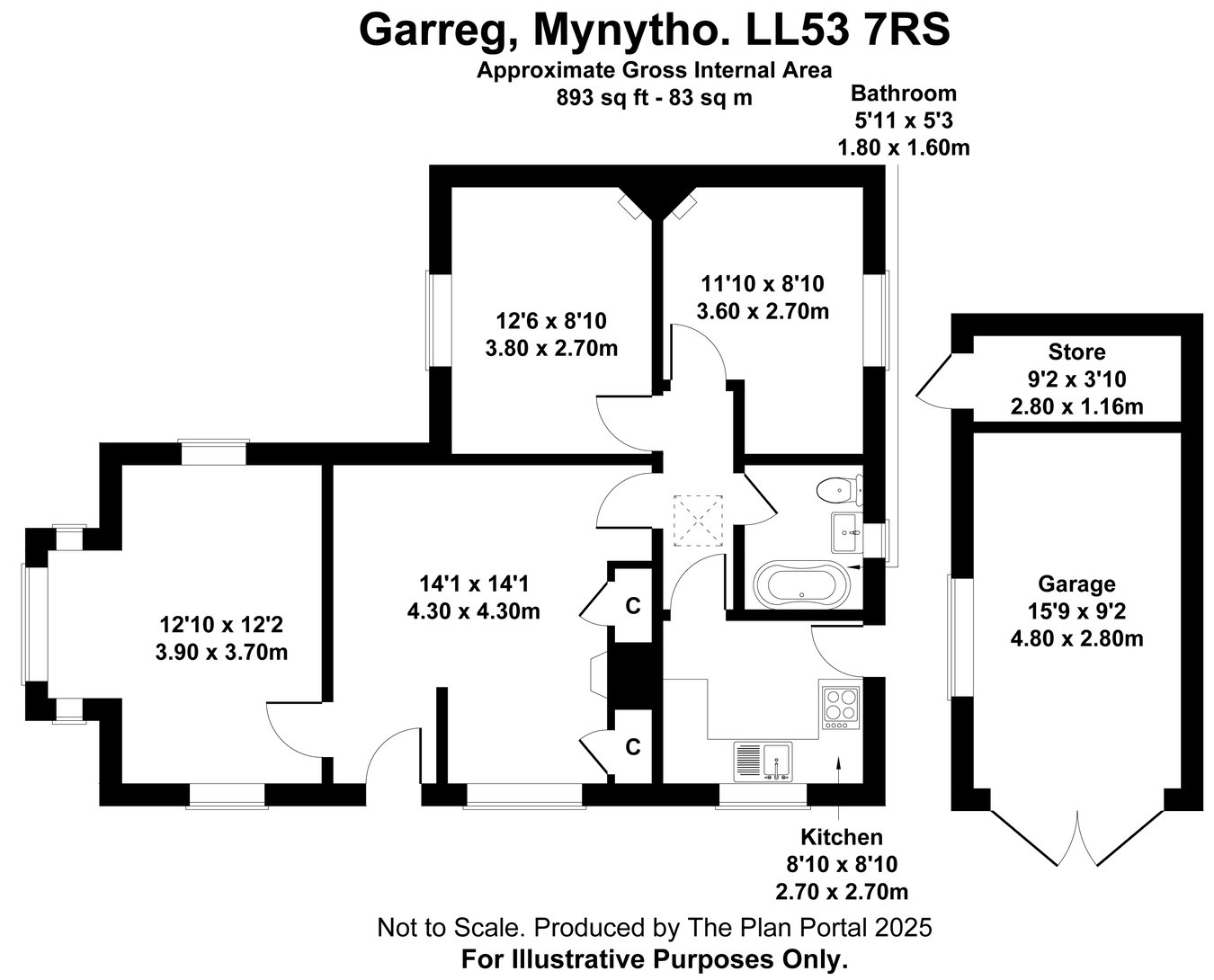 Garreg, Pwllheli floorplan