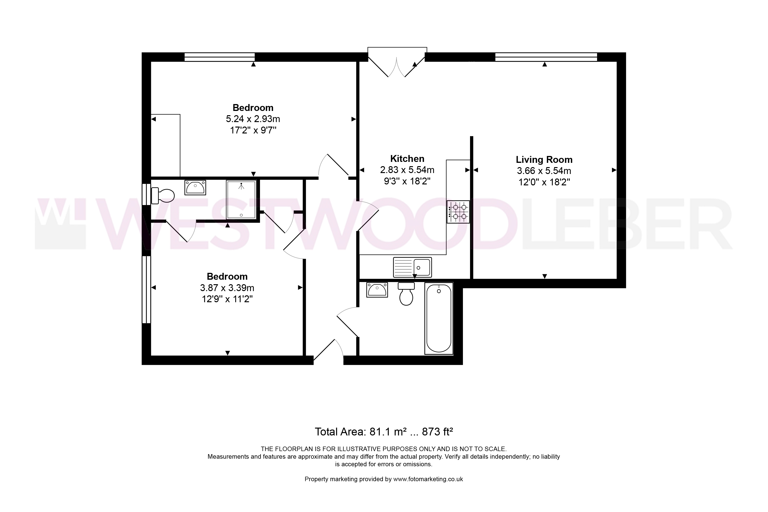 Flat 7 Riverview, Nazeing New Road, Broxbourne floorplan