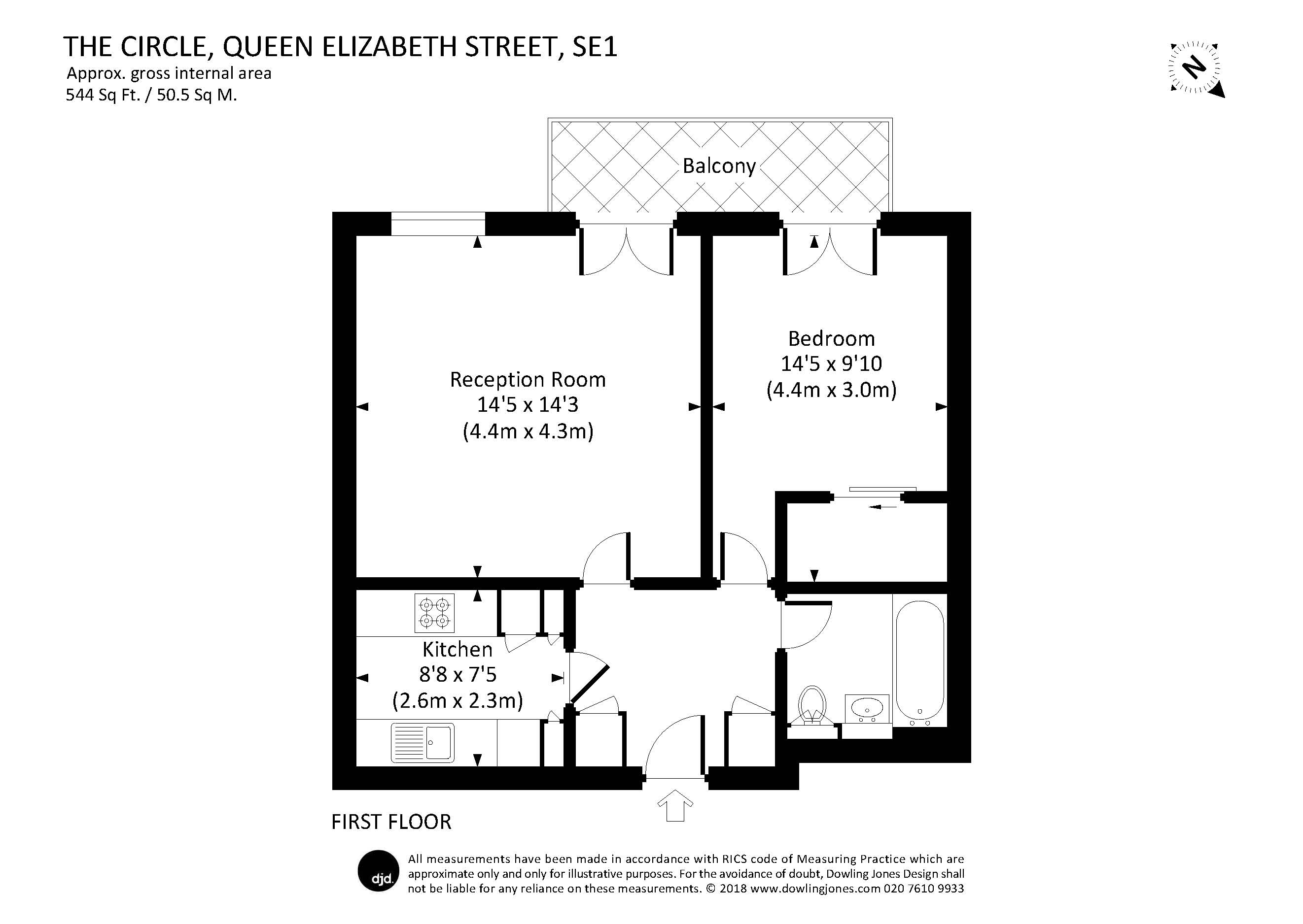 1 Bedrooms Flat to rent in Queen Elizabeth Street, London SE1