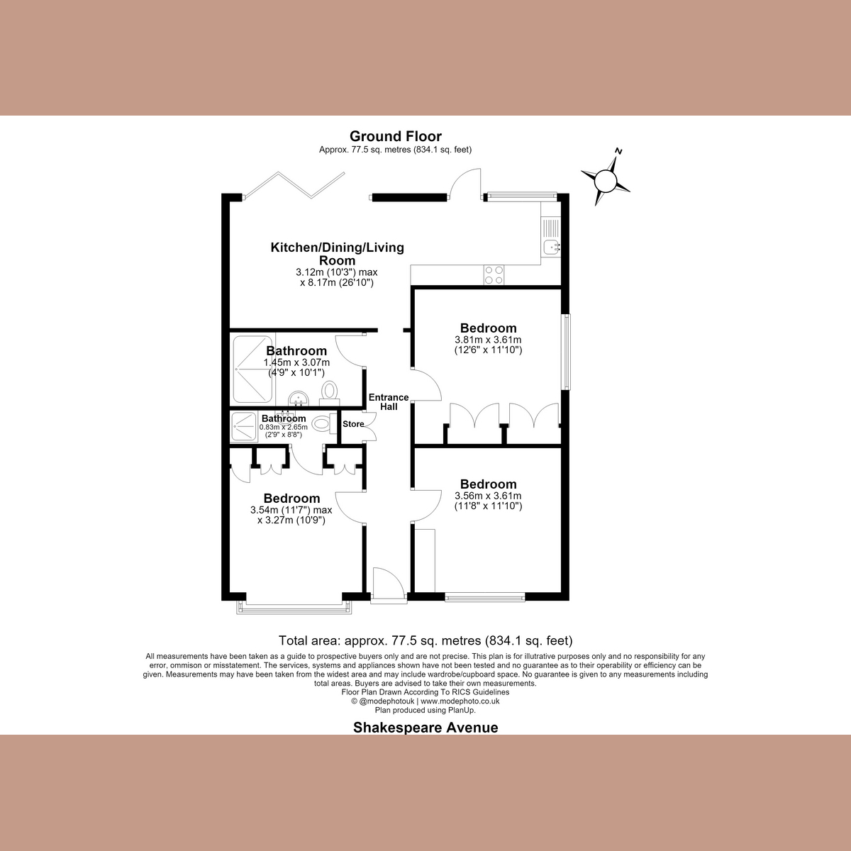 14, Shakespeare Avenue, Westcliff-on-sea floorplan