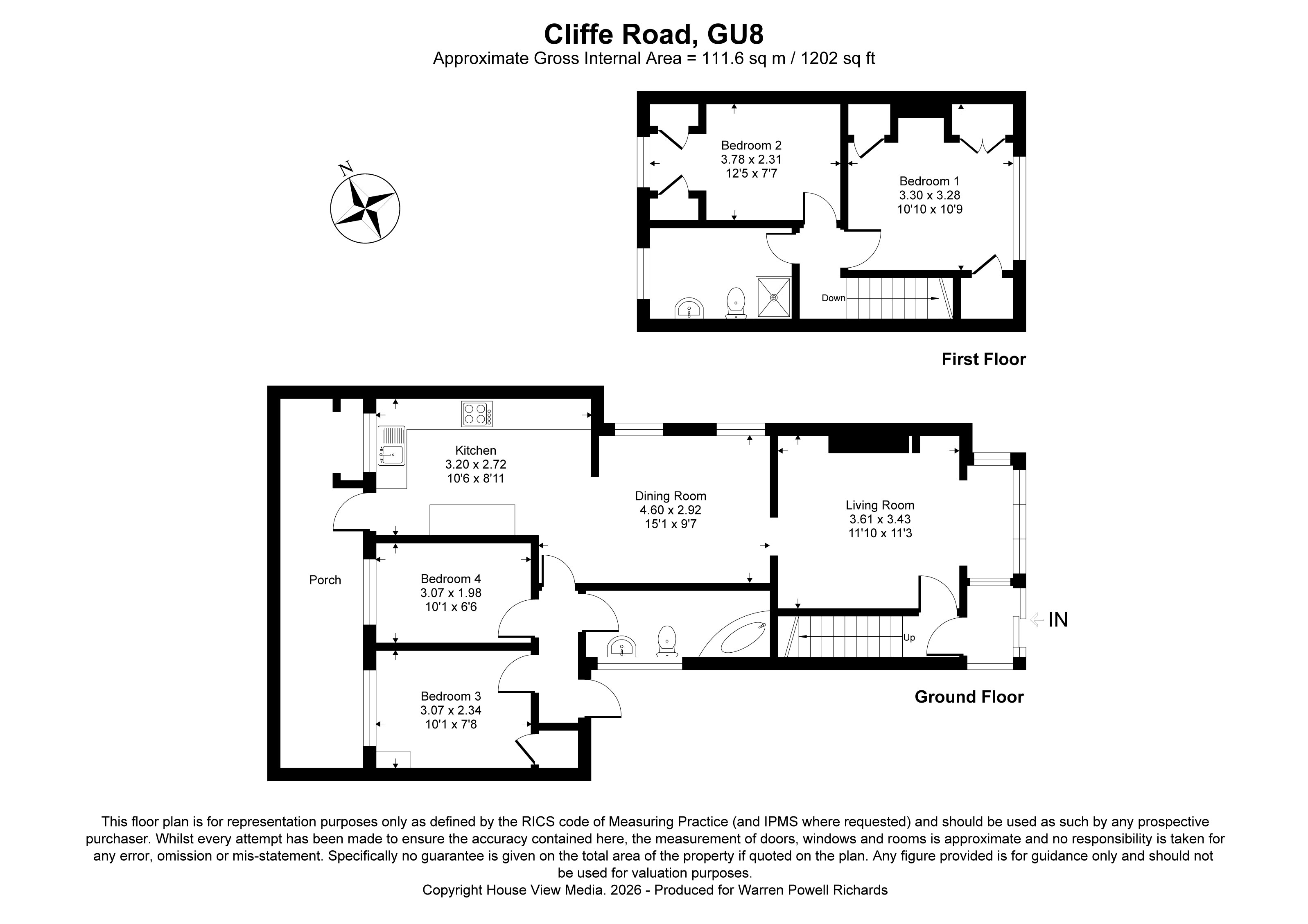 25, Cliffe Road, Surrey floorplan