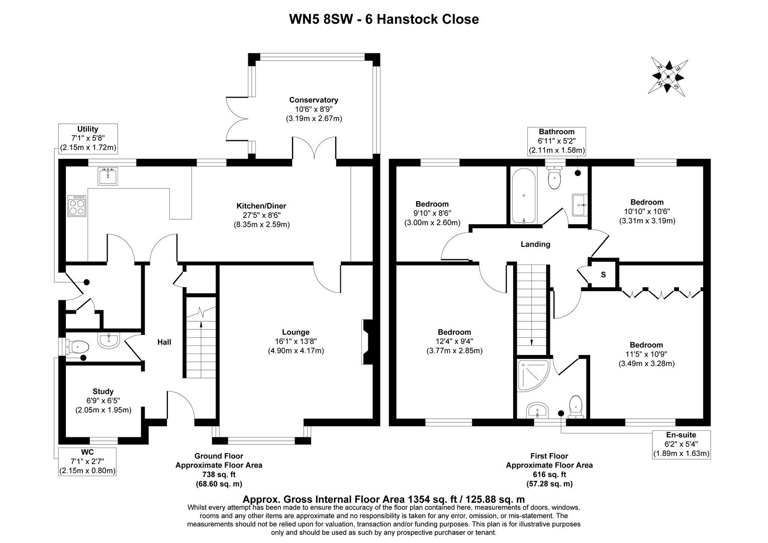 6, Hanstock Close, Wigan floorplan