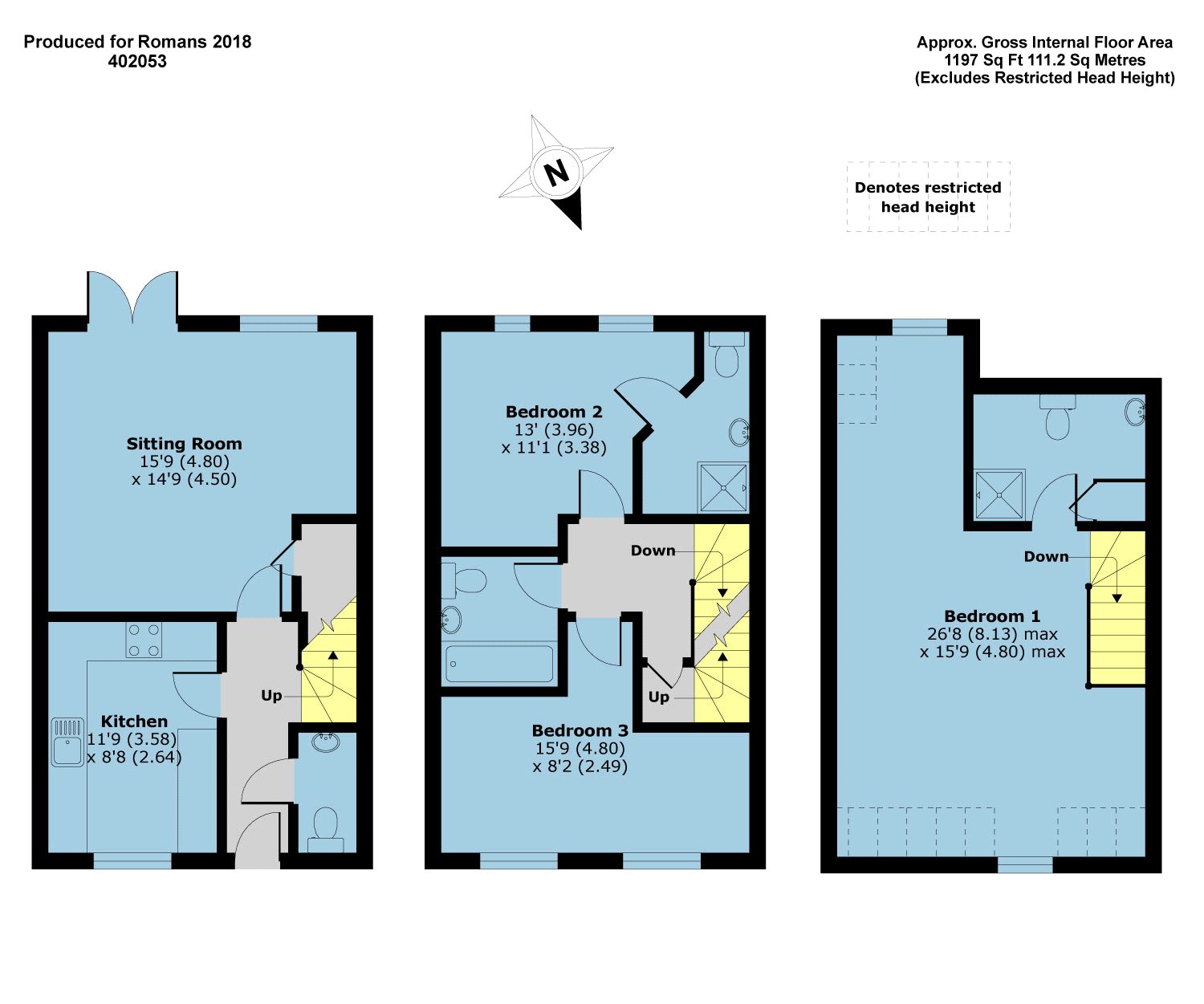 3 Bedrooms Terraced house for sale in Outfield Crescent, Wokingham, Berkshire RG40