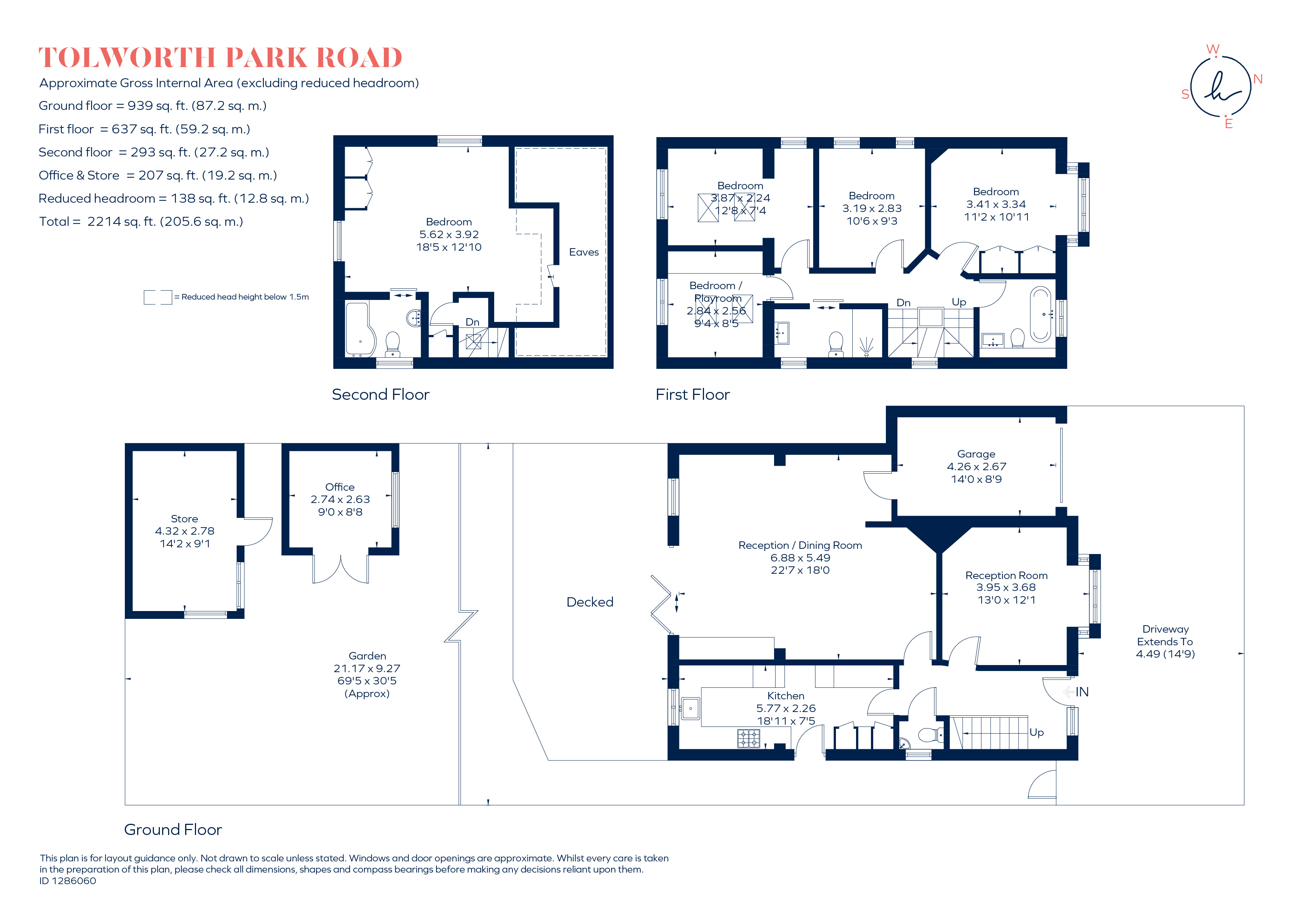 80, Tolworth Park Road, Surbiton floorplan