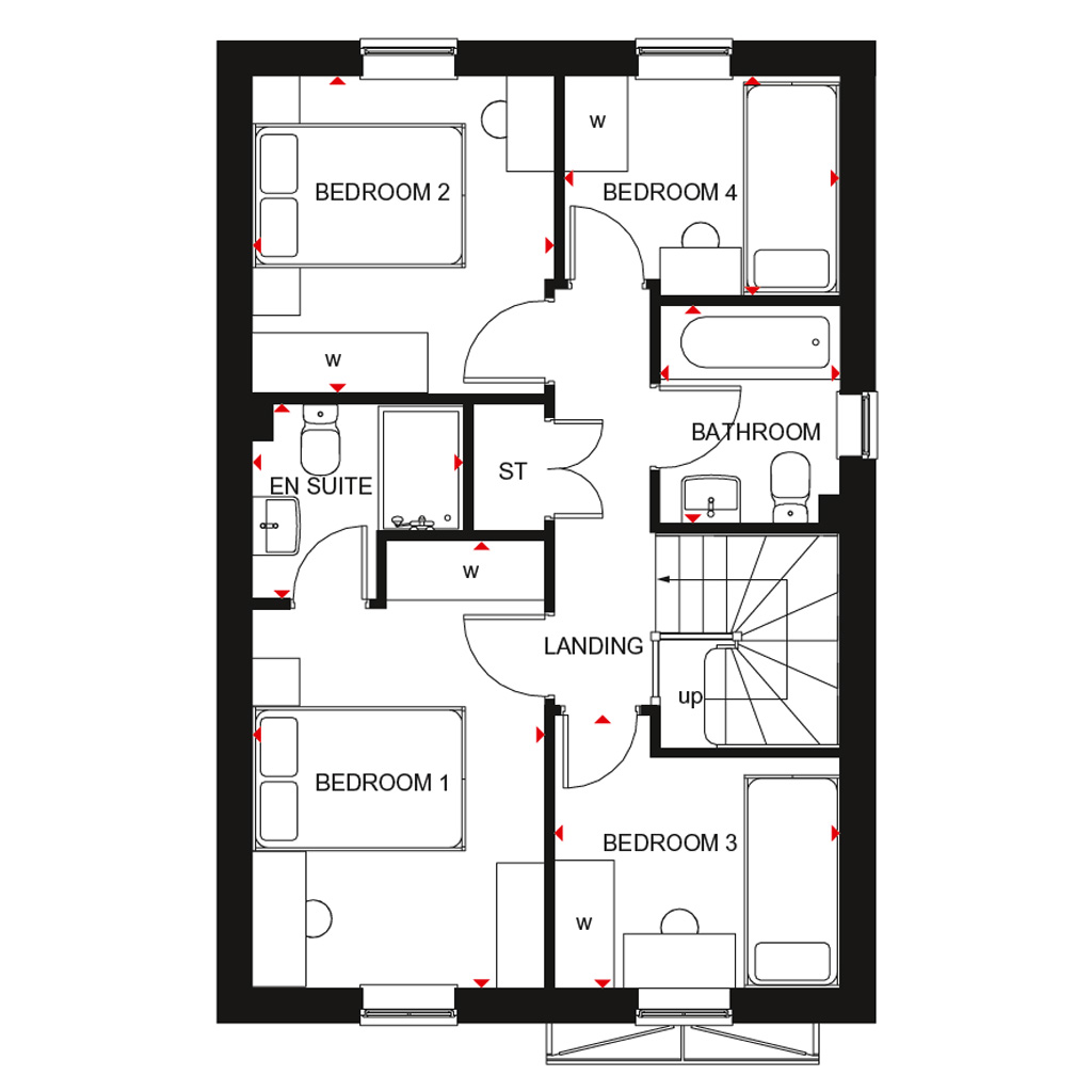 "Chester" at Crimchard, Chard TA20, 4 bedroom detached house for sale