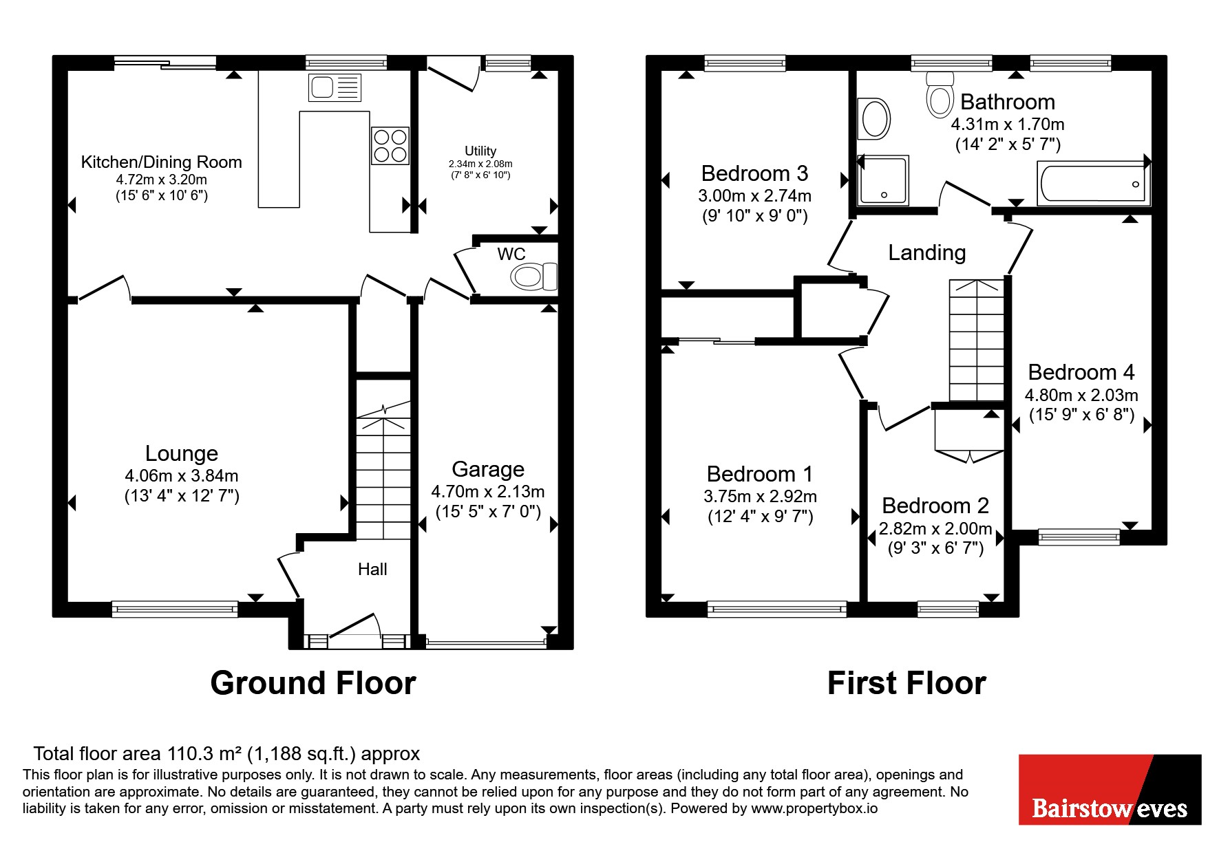 96, Langholm Drive, Cannock floorplan