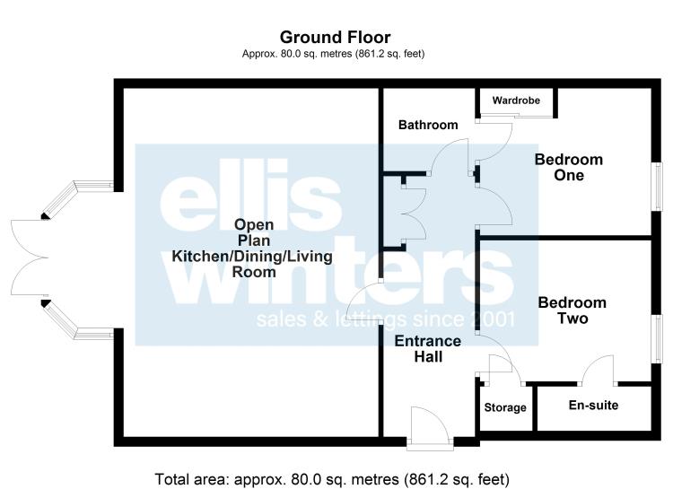 Apartment 2, The Grange, 115 High Street, Brampton floorplan