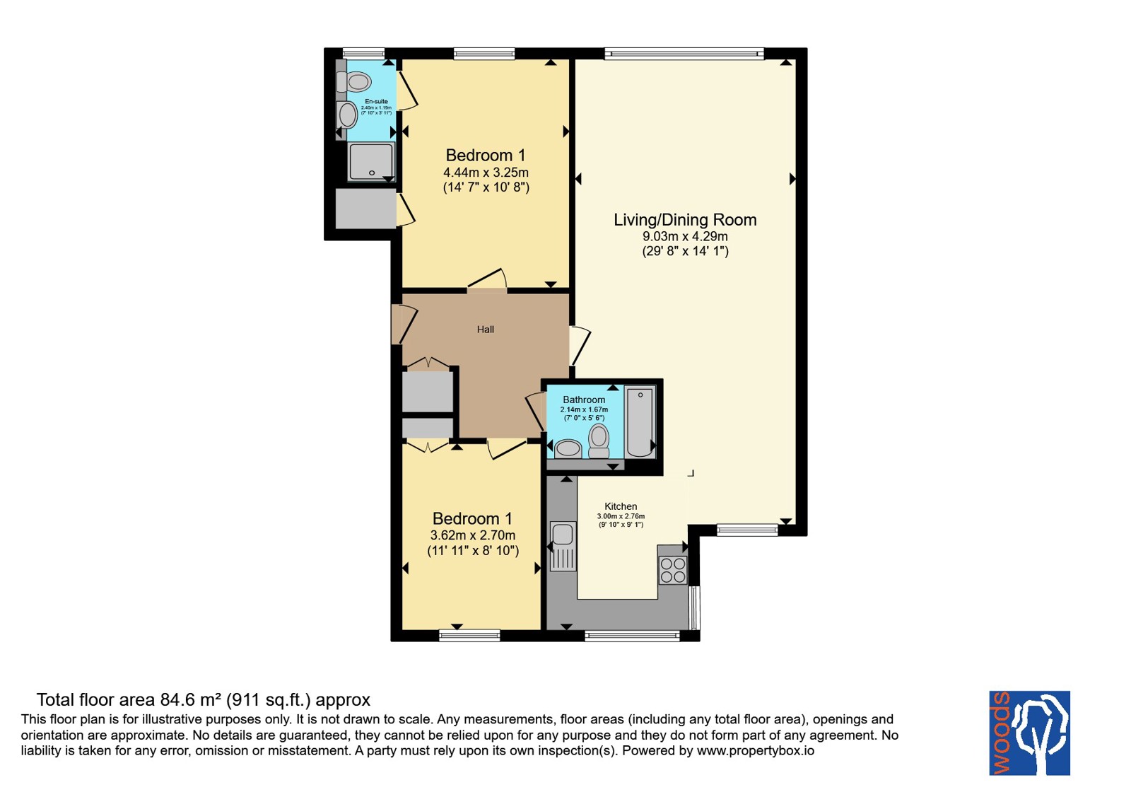 Flat 4, 14, Harbour Road, Bristol floorplan