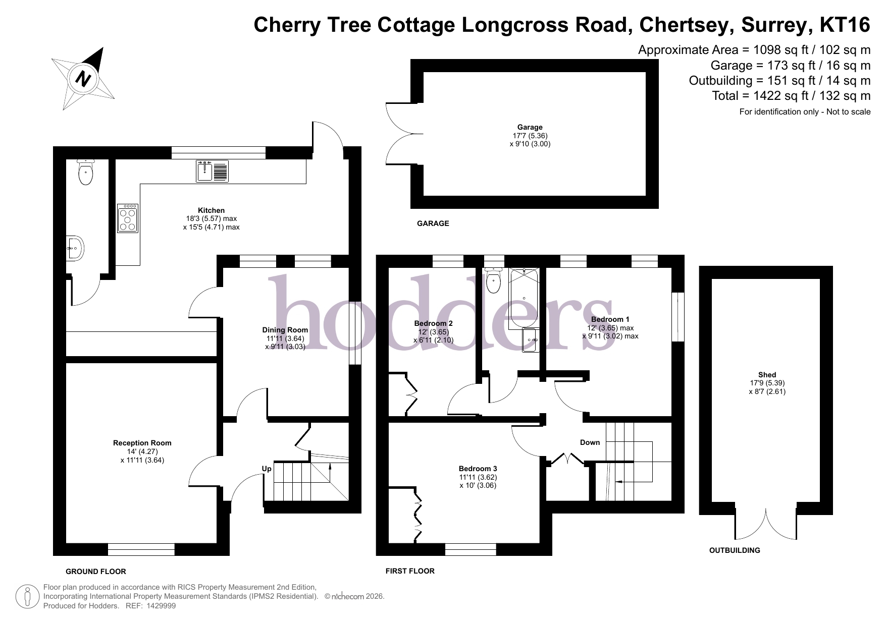 Cherry Tree Cottage,, Longcross Road, Chertsey floorplan