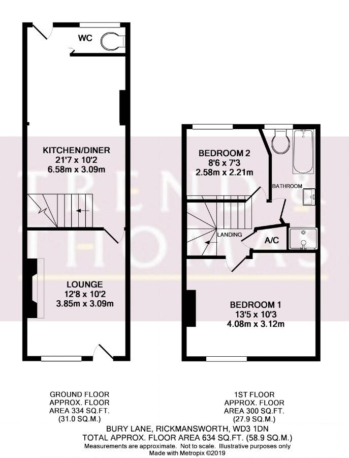 2 Bedrooms Terraced house for sale in Bury Lane, Rickmansworth WD3
