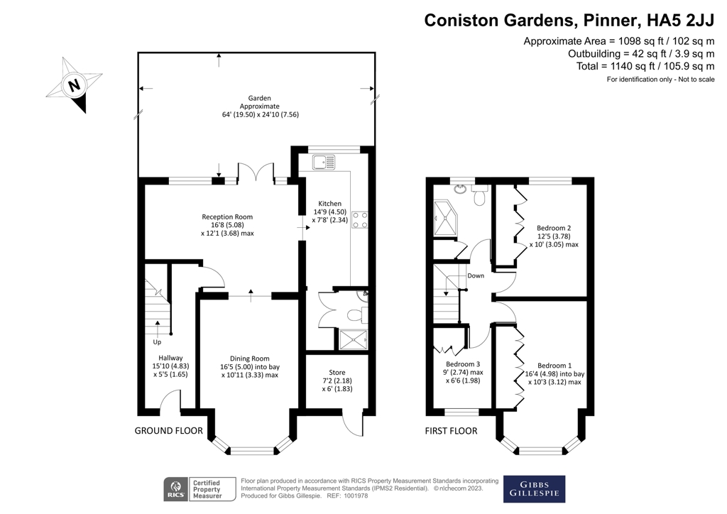 Coniston Gardens, Pinner, Middlesex HA5, 3 bedroom end terrace house
