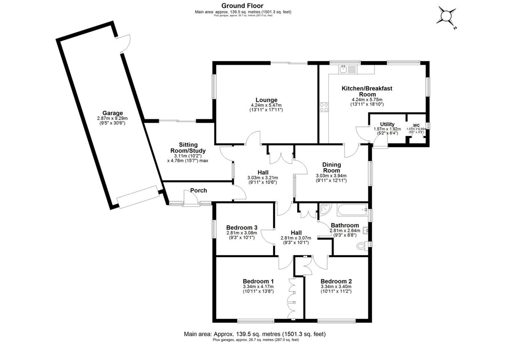 26 Brookwood Close, Warrington floorplan