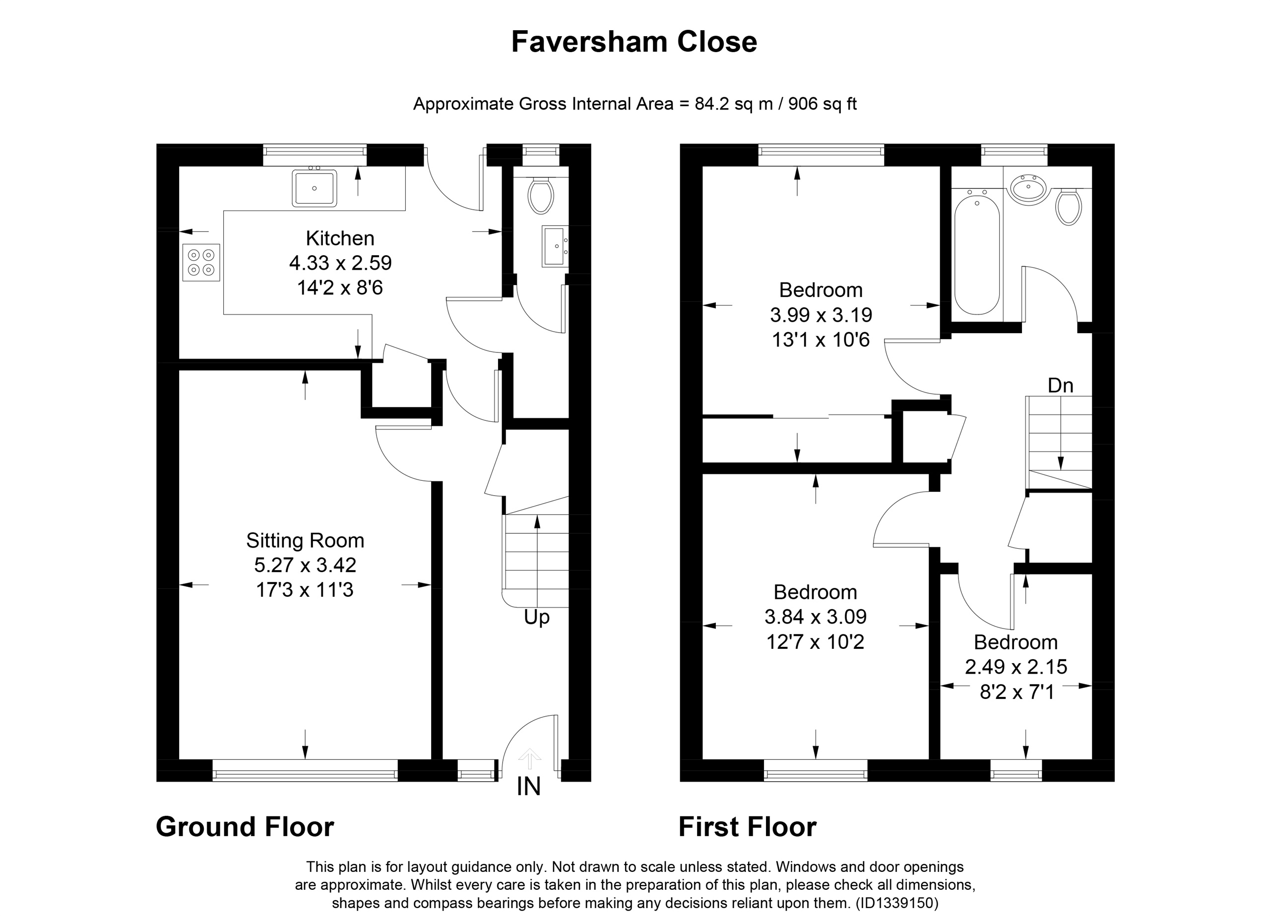 10, Faversham Close, Tring floorplan
