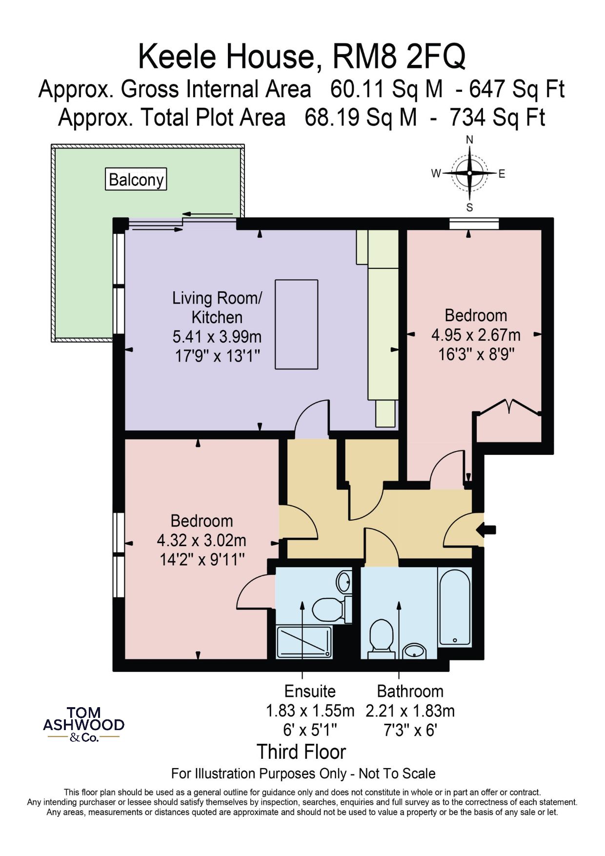 Flat 301, Keele House, Dagenham floorplan