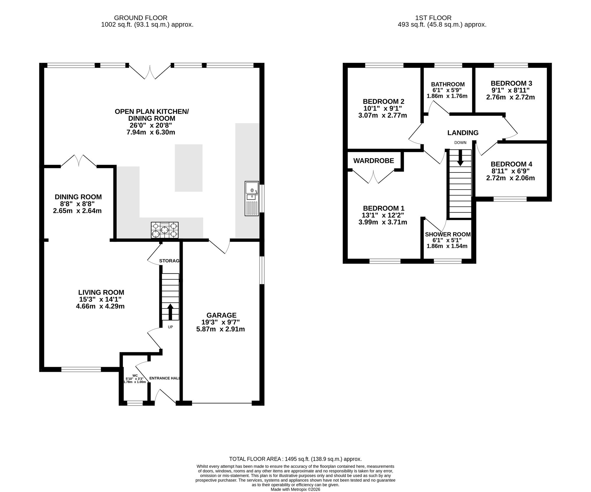 67 Claydon Gardens, Warrington floorplan
