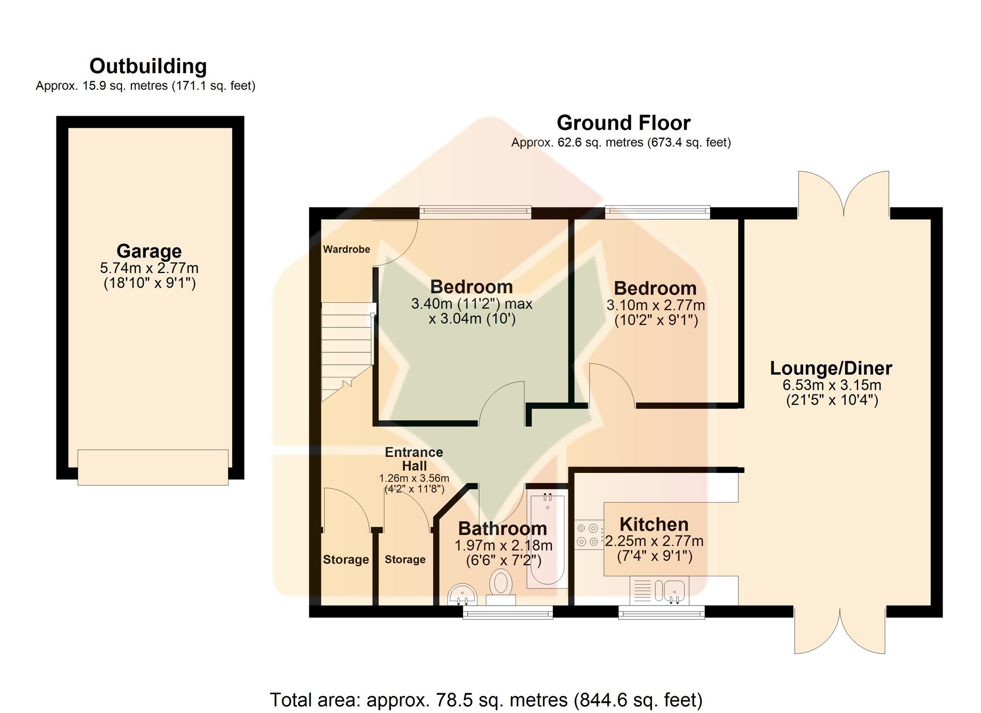 2 The Wharf, Gainsborough floorplan