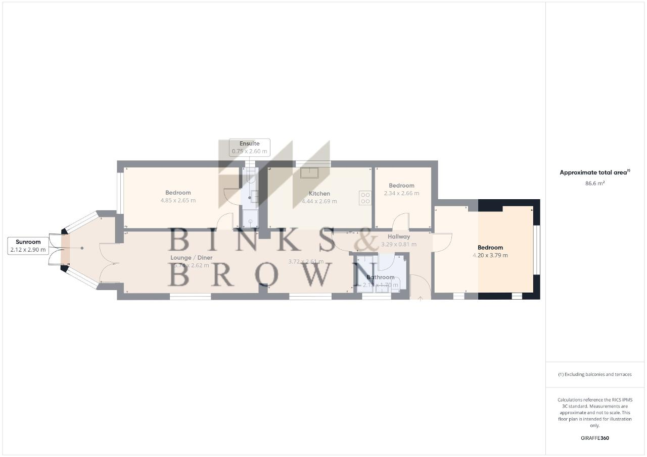 12, Elm grove, Hullbridge floorplan
