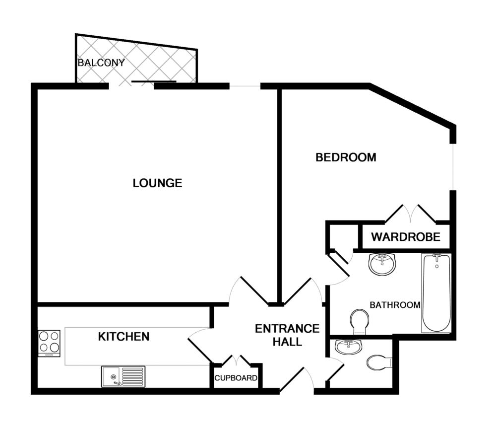 1 Bedrooms Flat to rent in Turners Hill Road, Pound Hill, Crawley RH10