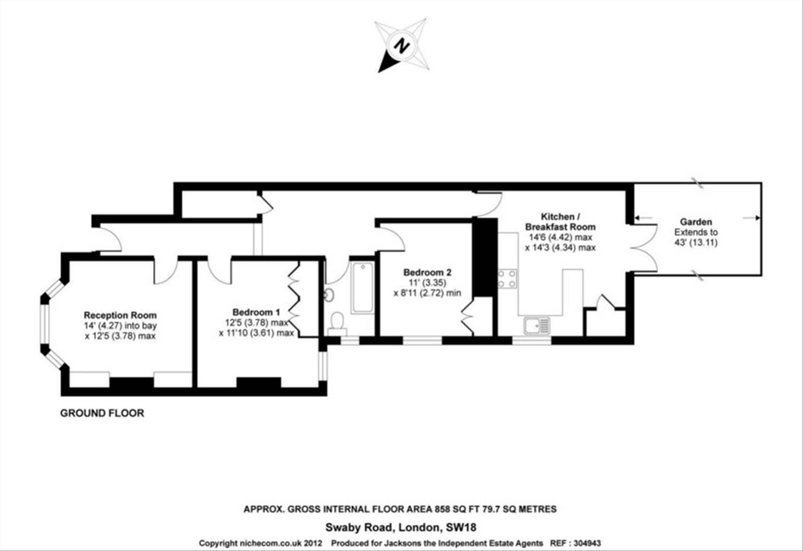 118, Swaby Road, London floorplan