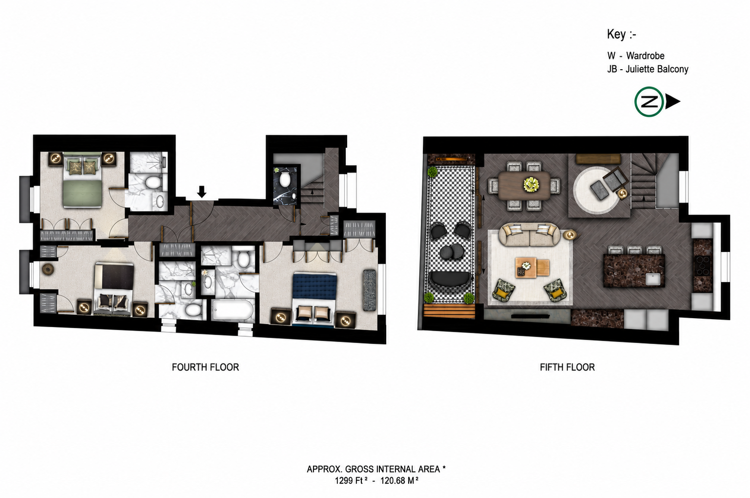 Prince of Wales Terrace, London floorplan