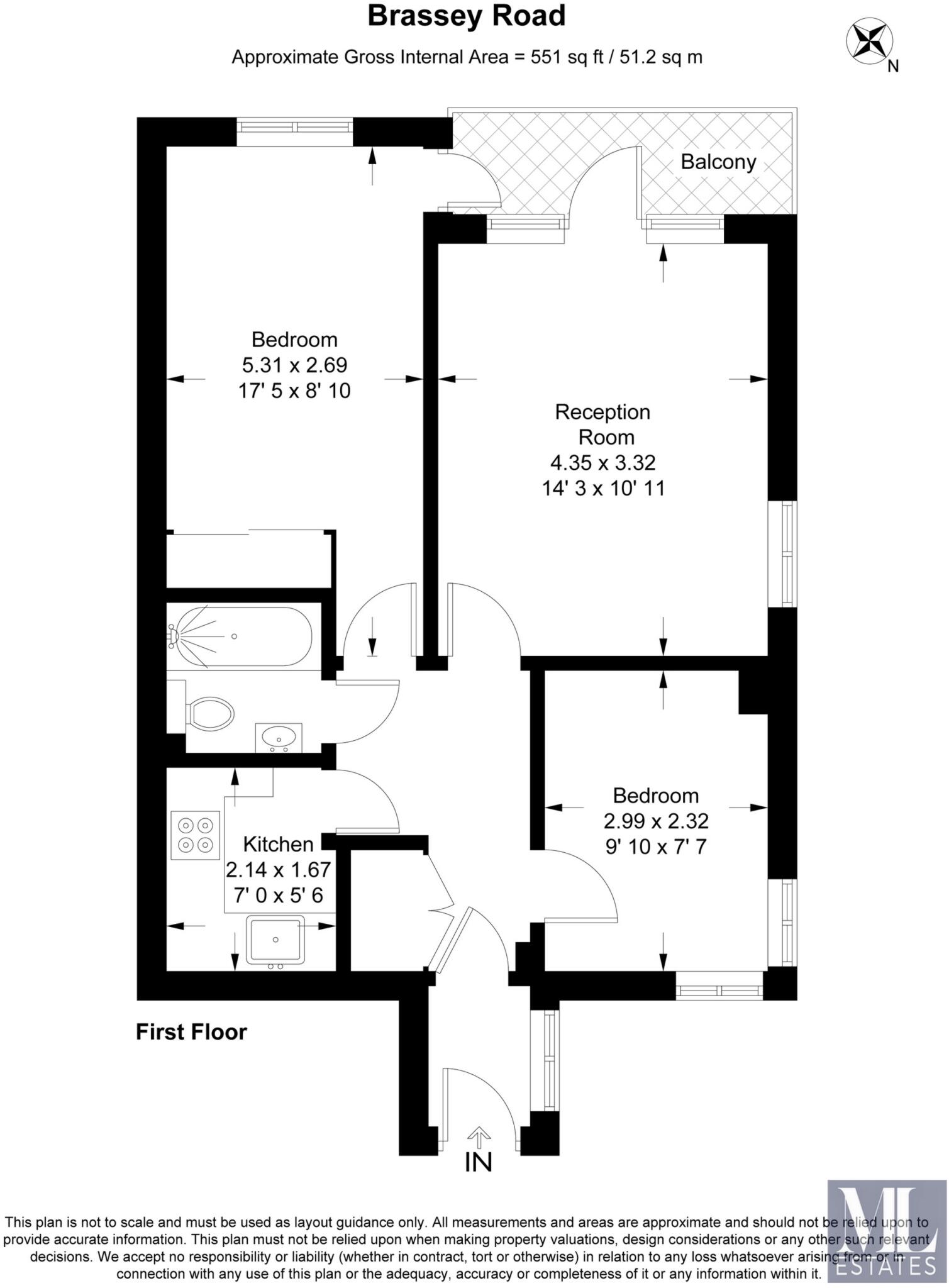 5, Brassey Road, London floorplan
