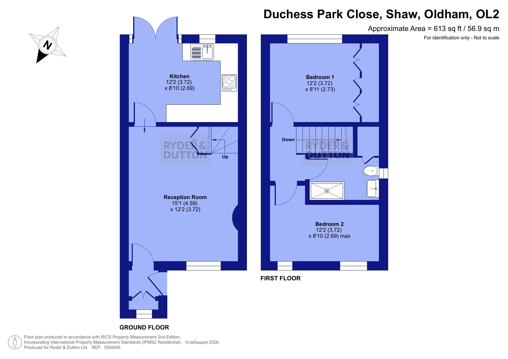 37, Duchess Park Close, Oldham floorplan