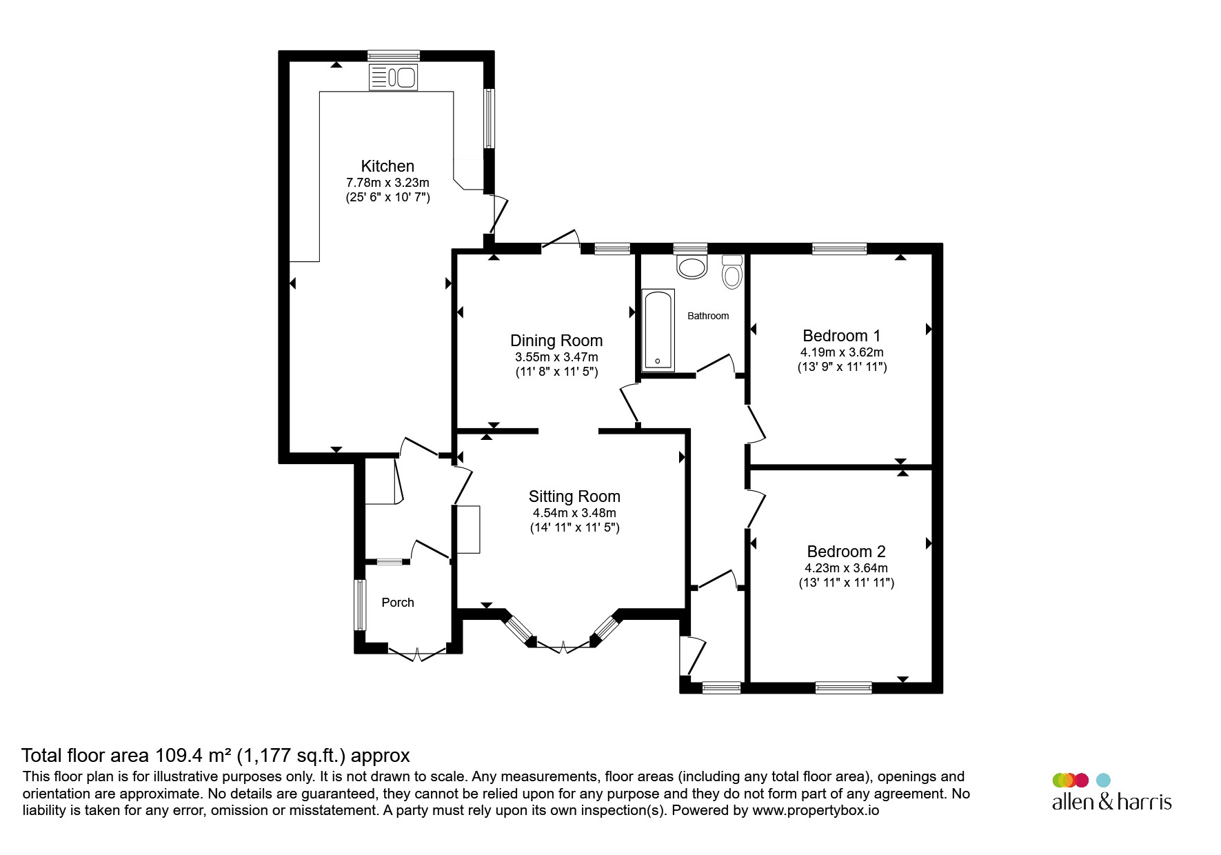 77, Warminster Road, Bath floorplan