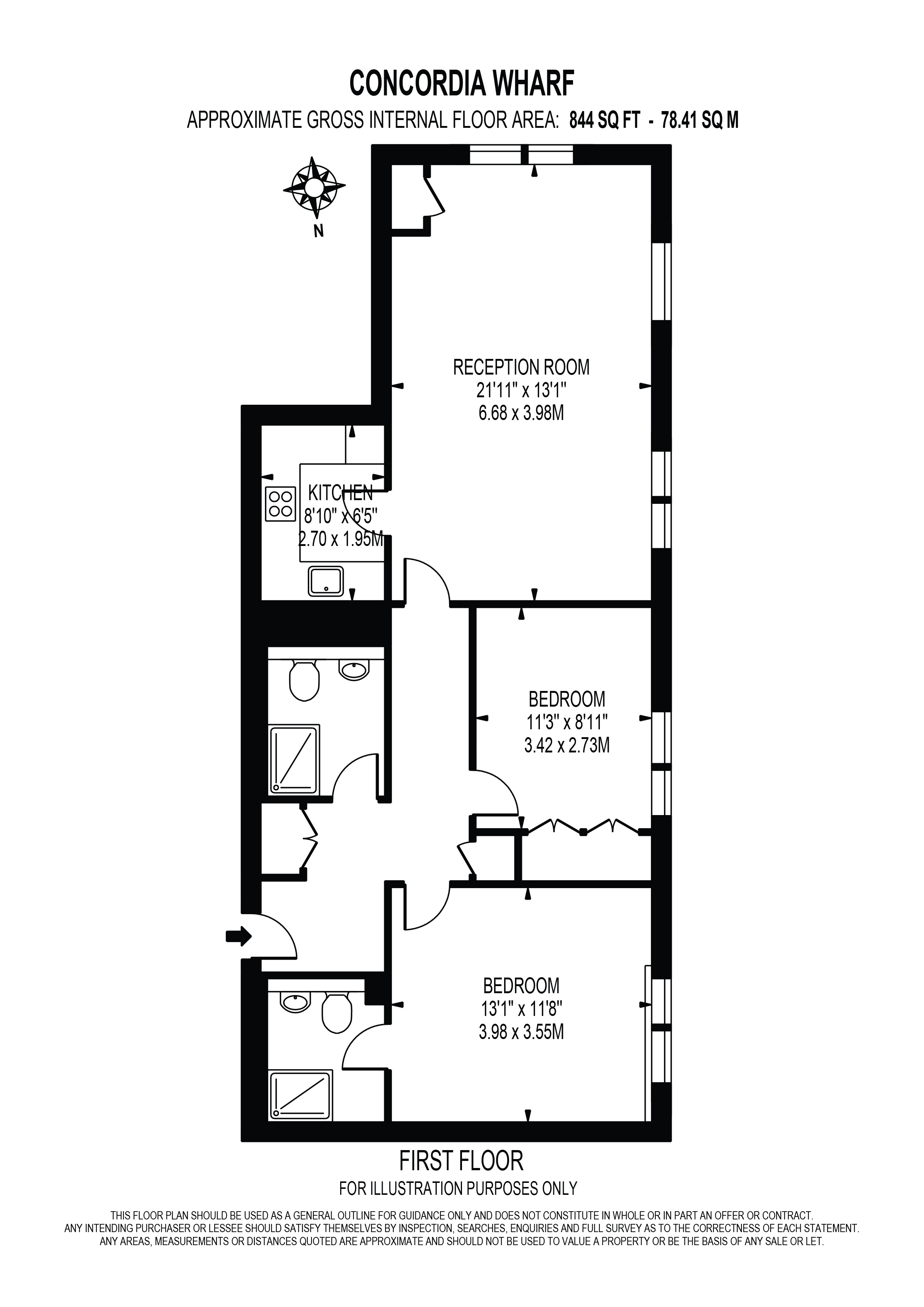 Flat 7 Concordia Wharf 21, Cold Harbour, London floorplan