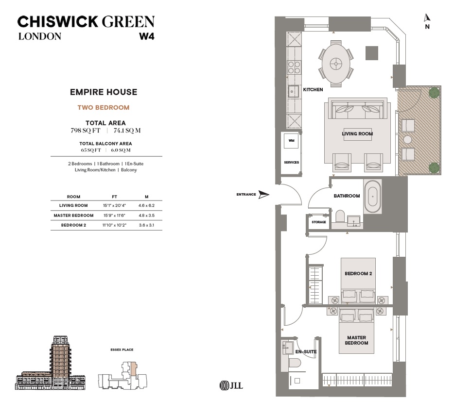 403, Empire House,, 414, Chiswick High Road, London floorplan