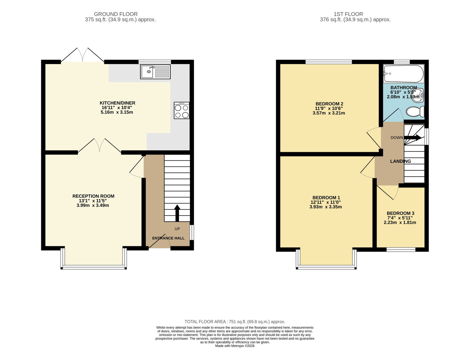 66, Rosemary Crescent, Dudley floorplan