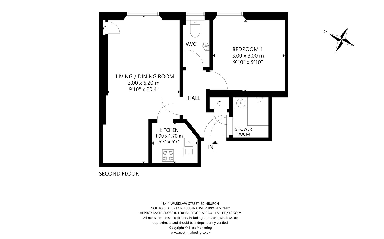 Wardlaw Street, Edinburgh EH11, 1 bedroom flat to rent