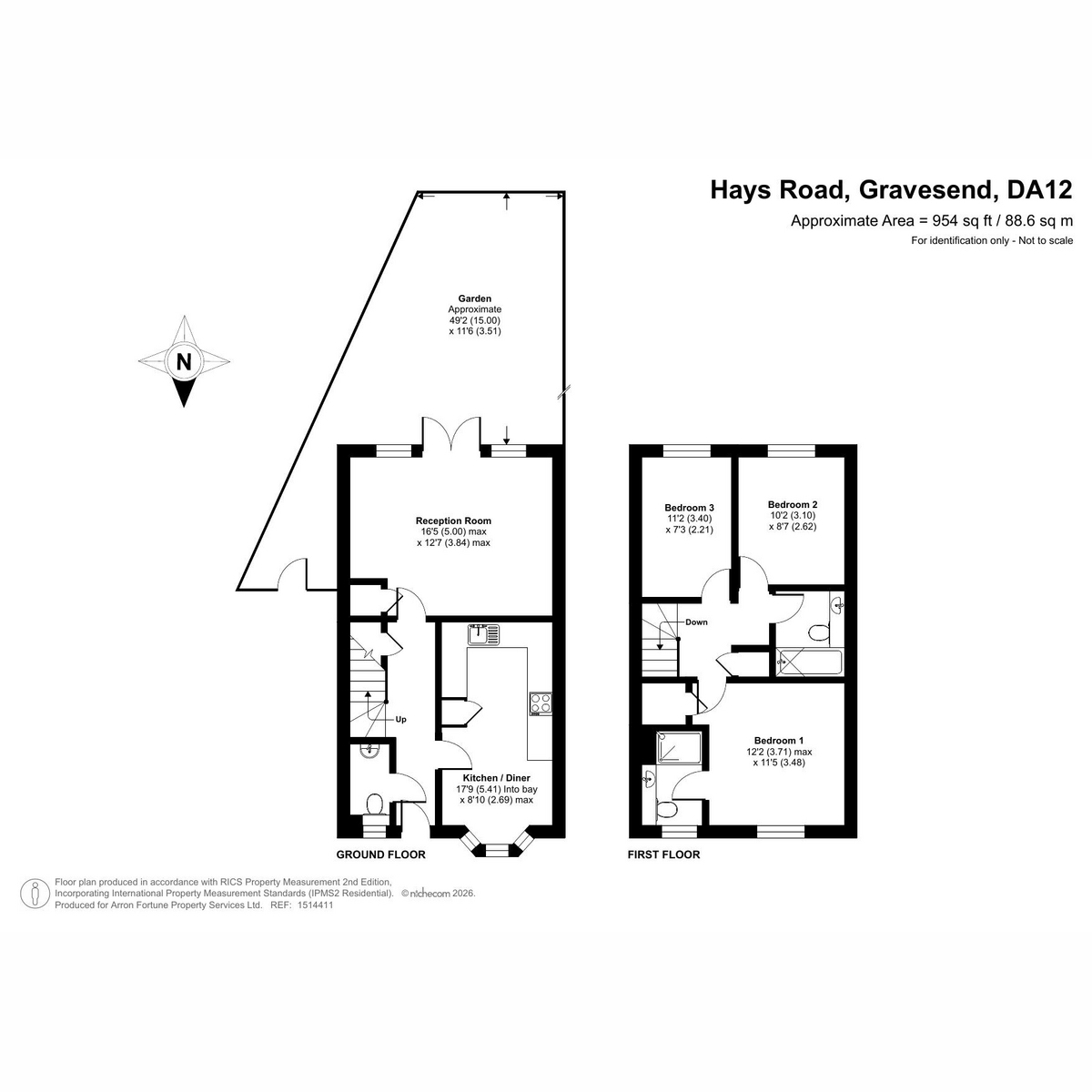 3, Hays Road, Gravesend floorplan