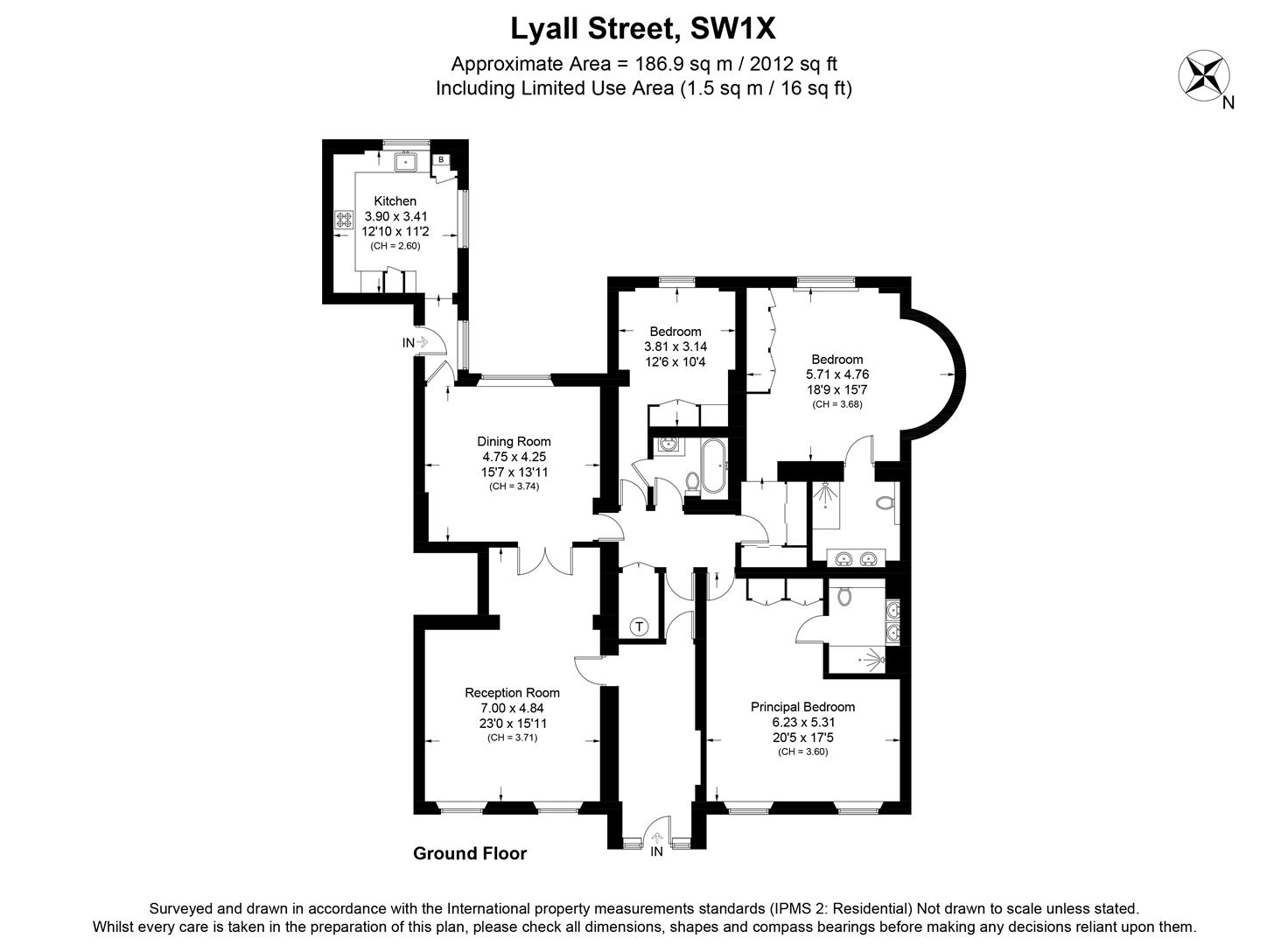 2, Lyall Street, London floorplan