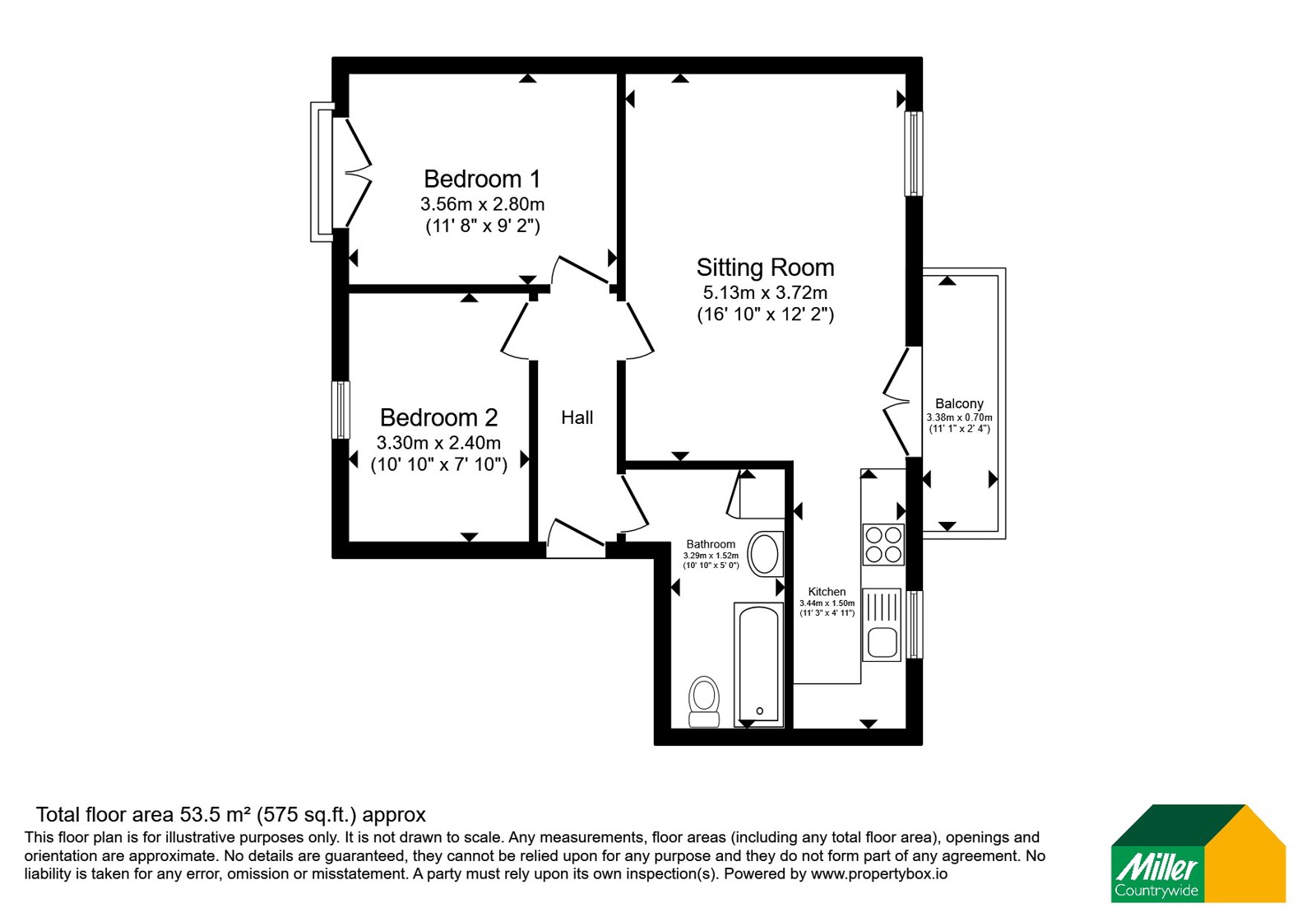 Flat 13, The Edge, 29, Edgcumbe Avenue, Cornwall floorplan