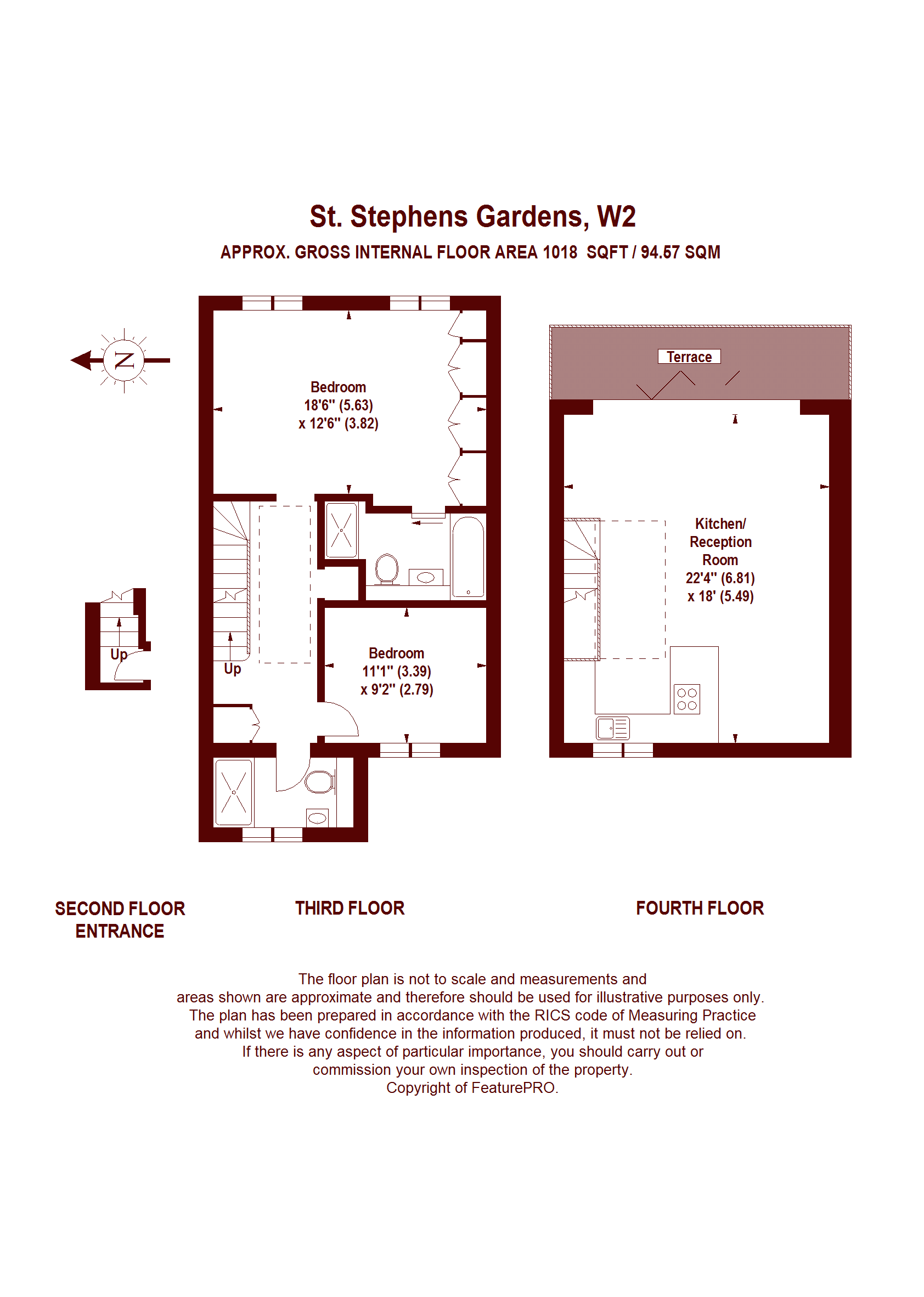 2 Bedrooms Flat for sale in St Stephens Gardens, London W2