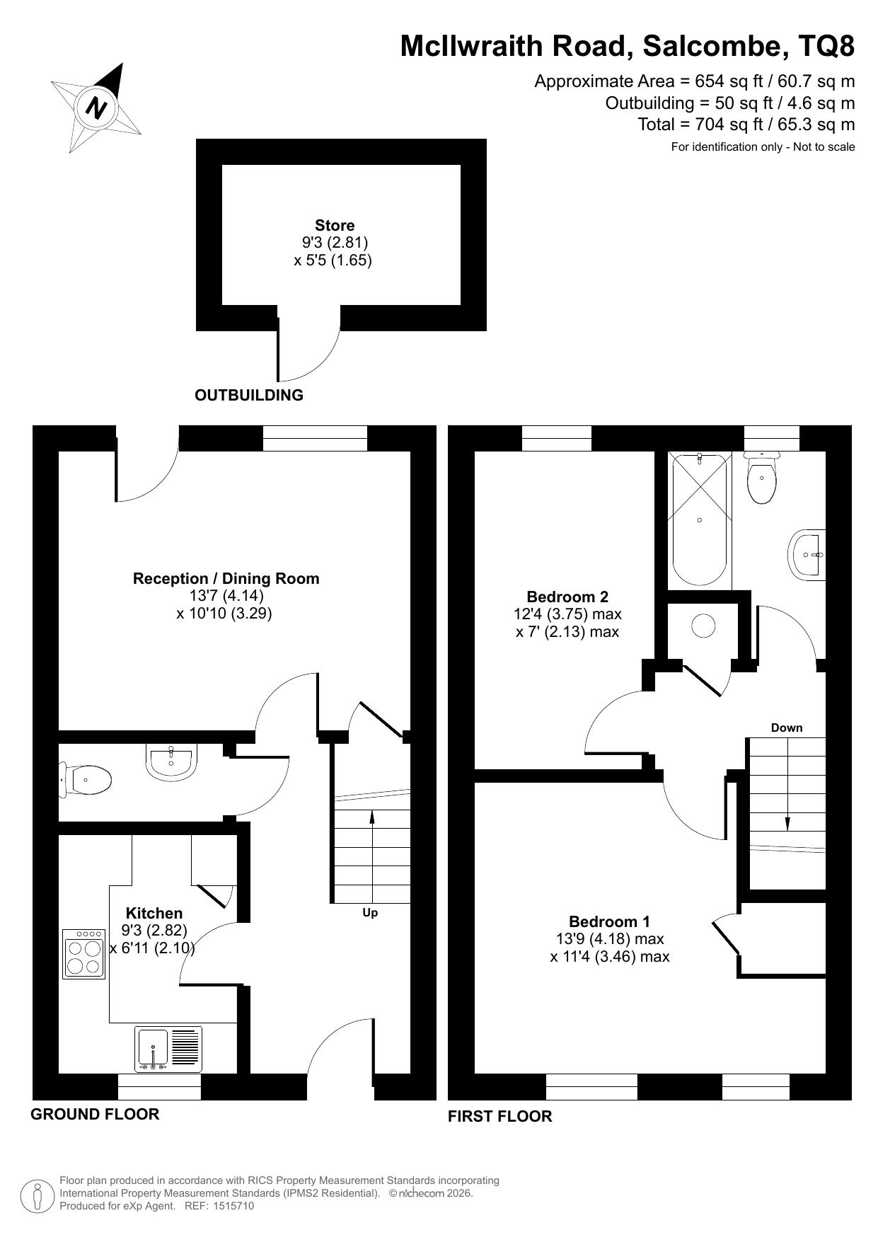 5, McIlwraith Road, Salcombe floorplan