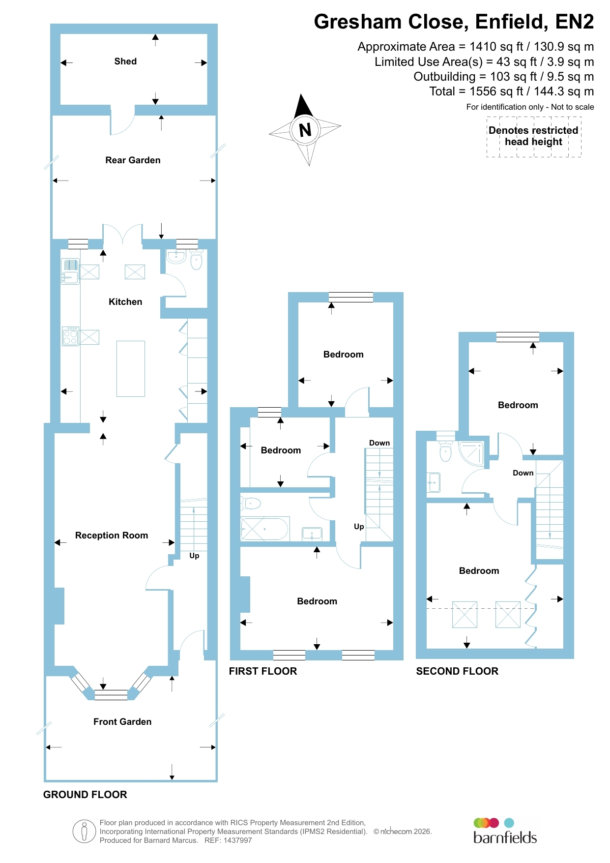 23, Gresham Close, Enfield floorplan