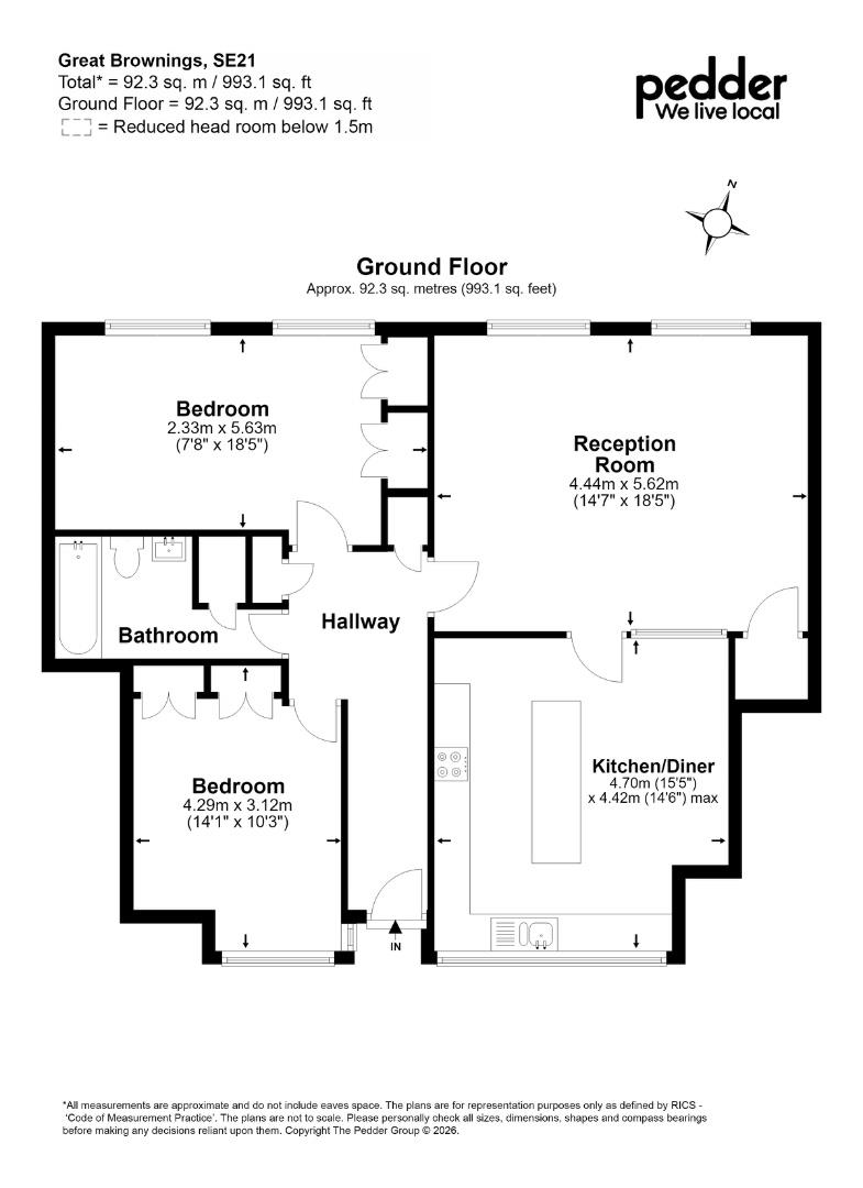 104, Great Brownings, London floorplan