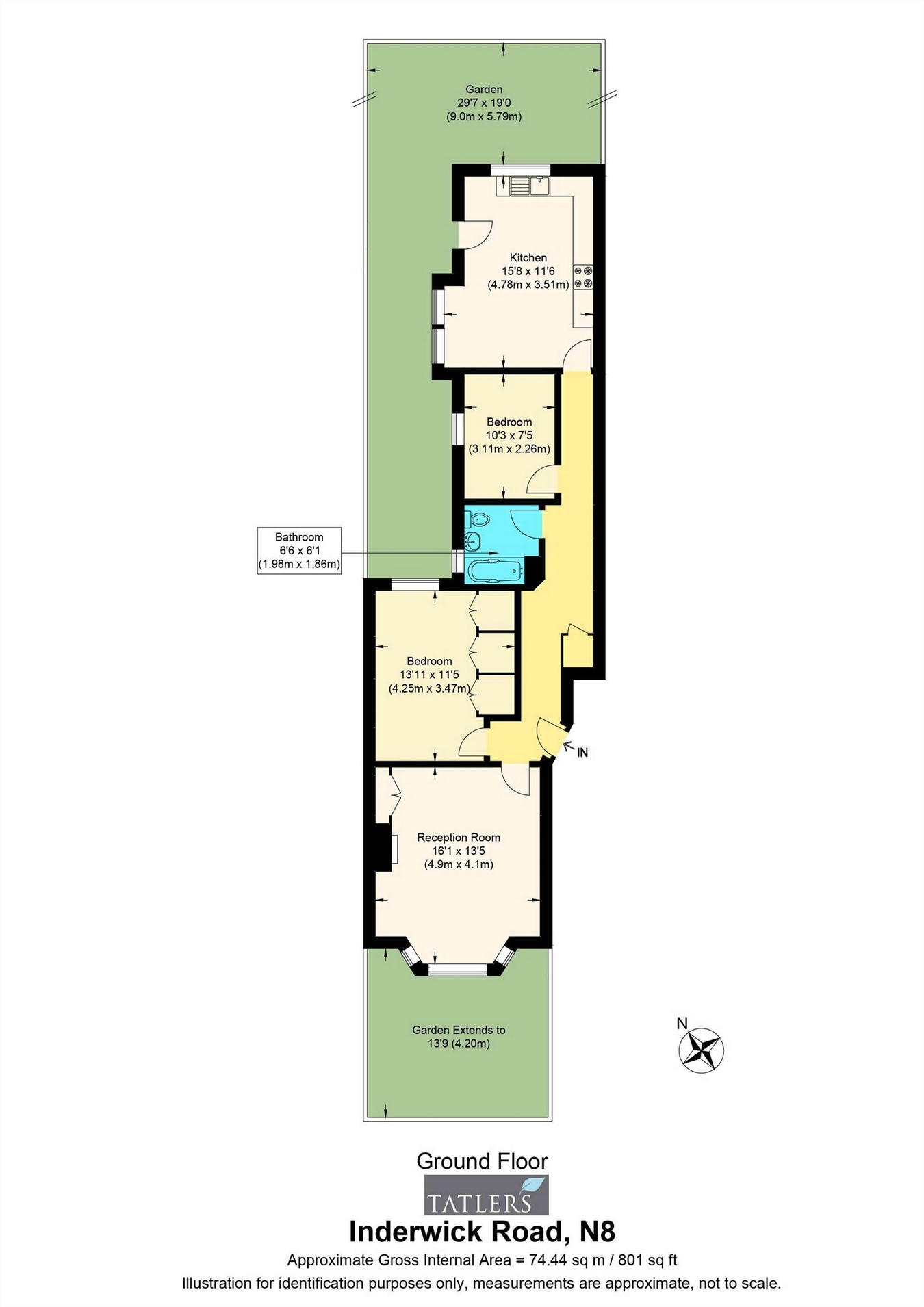 2 Bedrooms Flat for sale in Inderwick Road, Crouch End, London N8