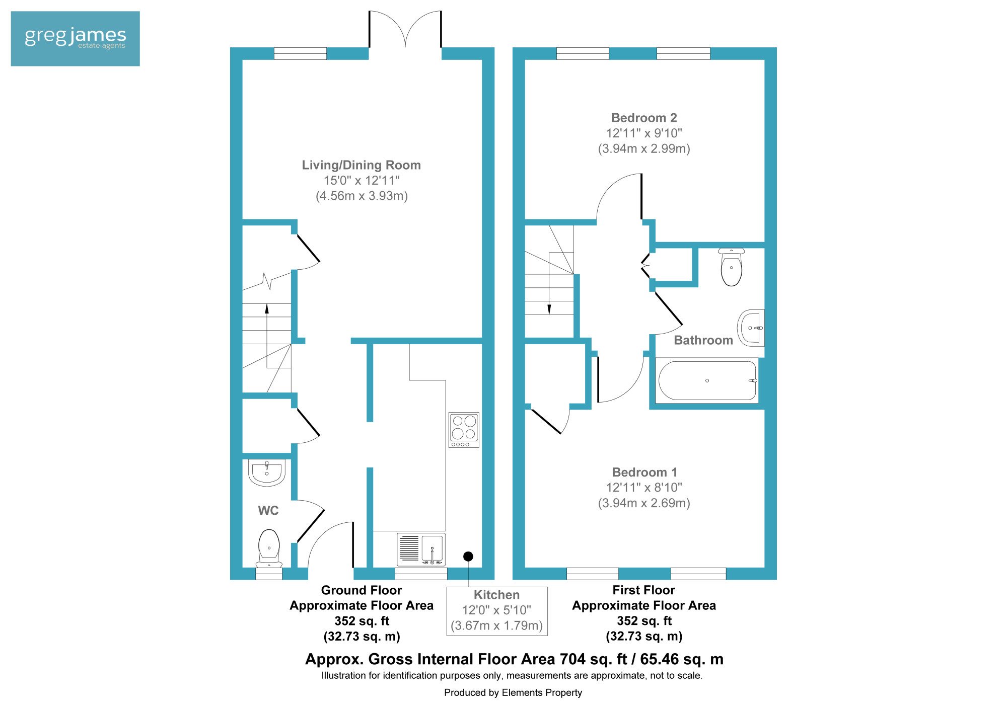 30, Haskins Drive, Farnborough floorplan