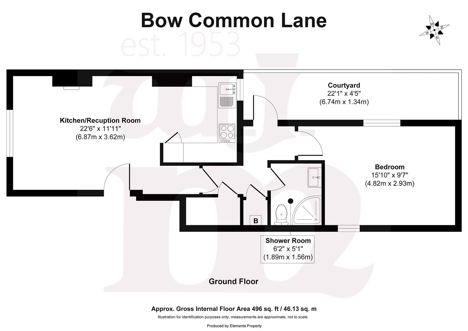 Flat A, 174, Bow Common Lane, Mile End floorplan