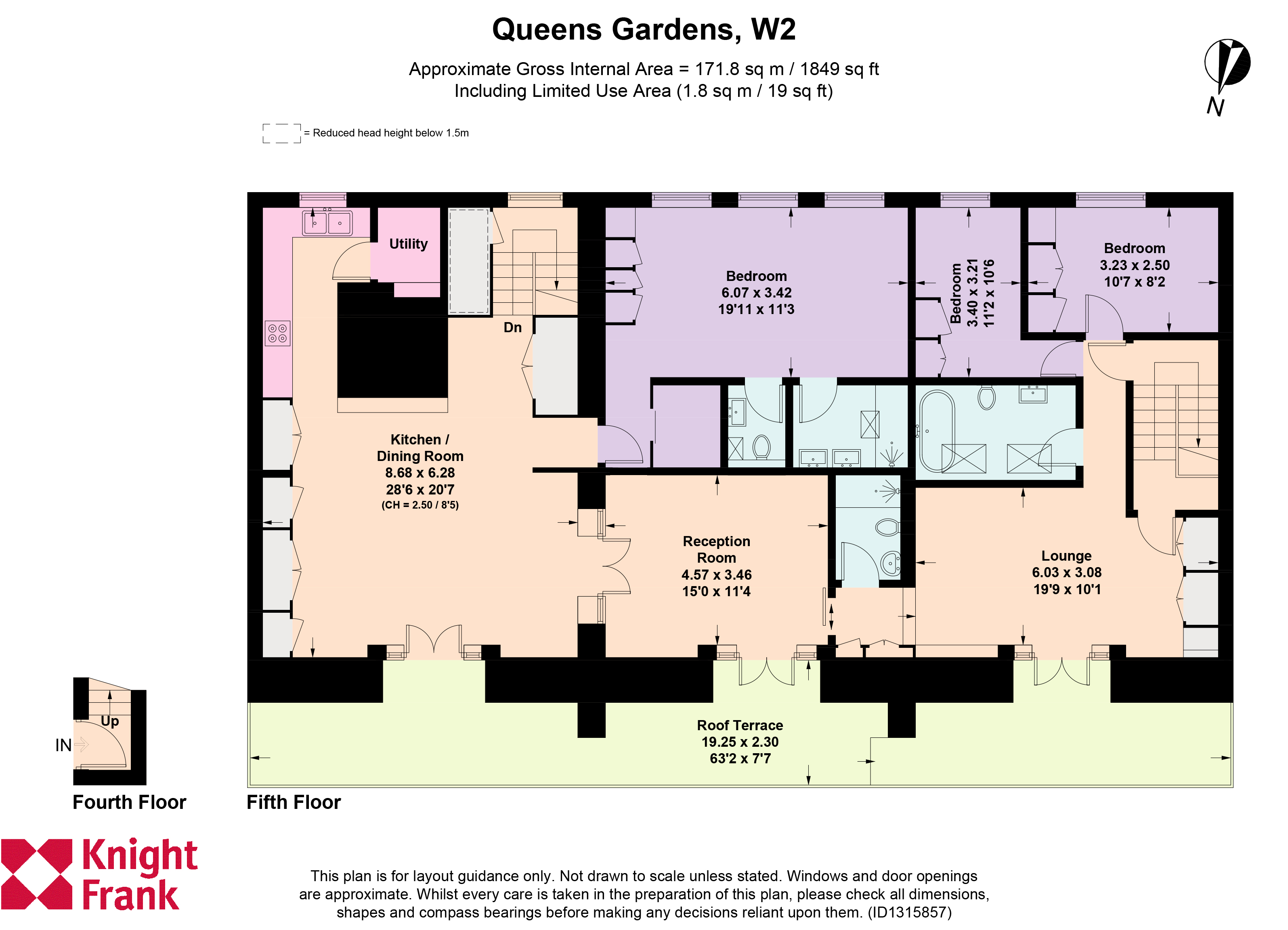 37, Queens Gardens, London floorplan
