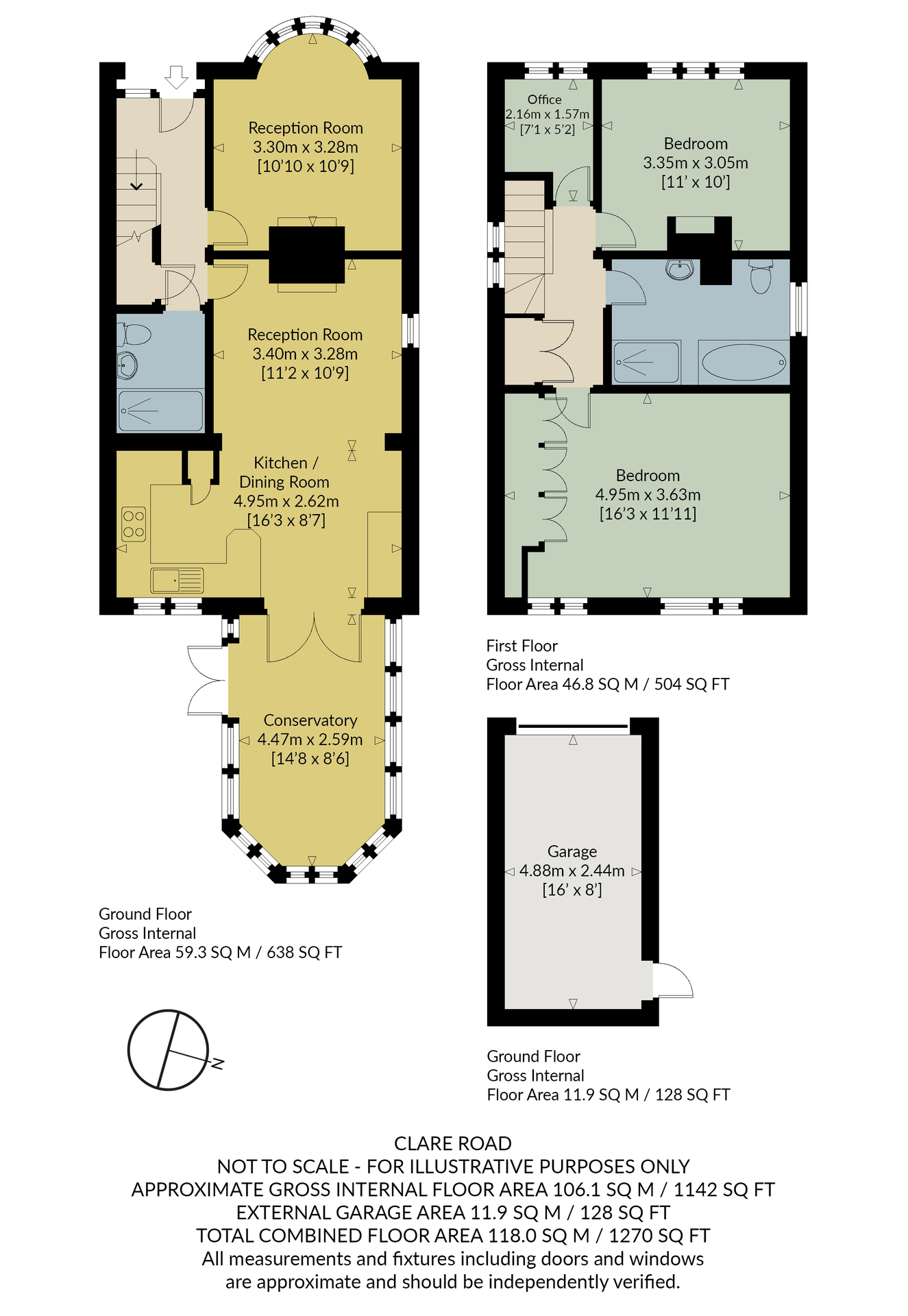 Clare Road, Whitstable CT5, 2 bedroom detached house for sale