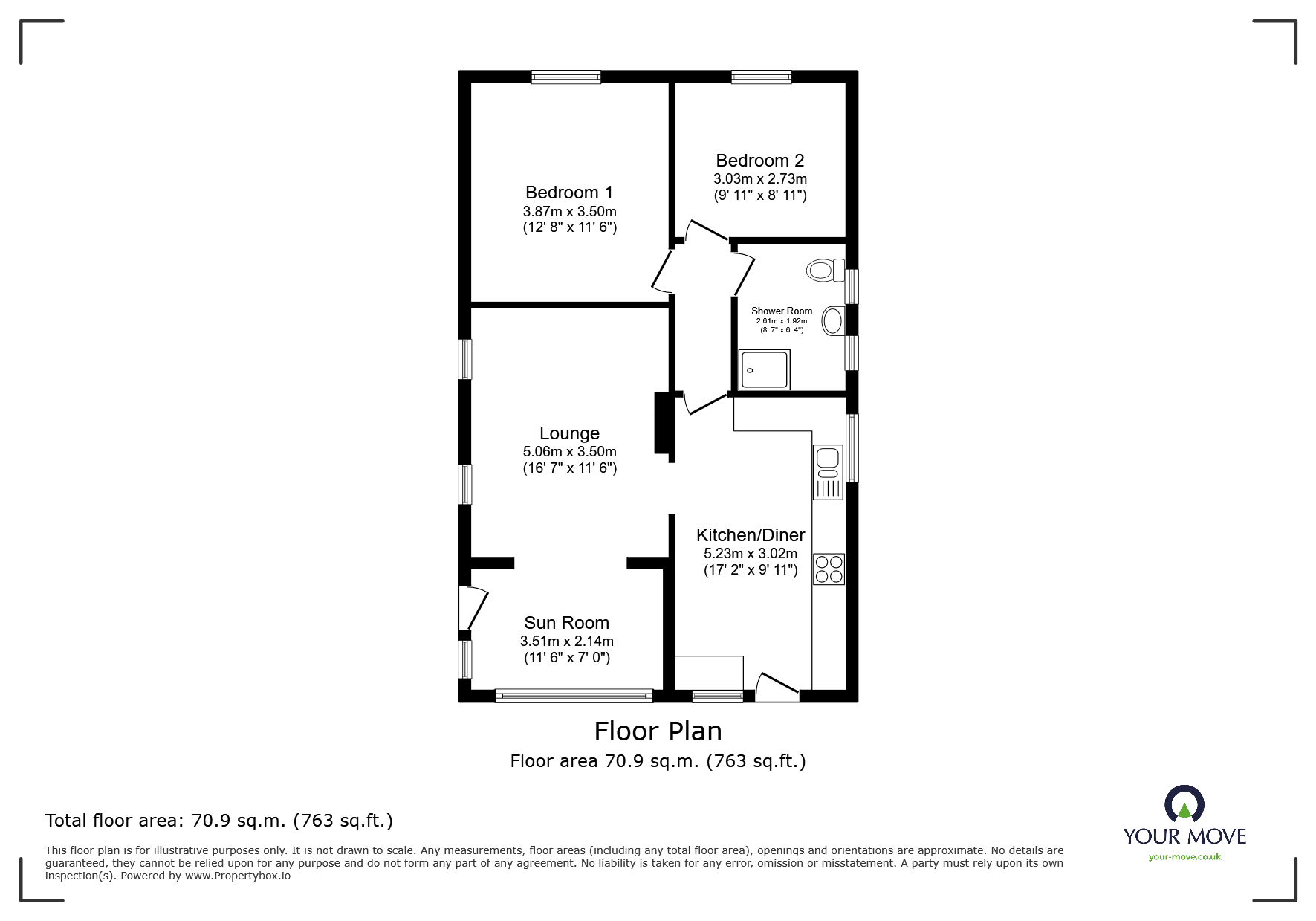 46, Somerville Close, Lincoln floorplan